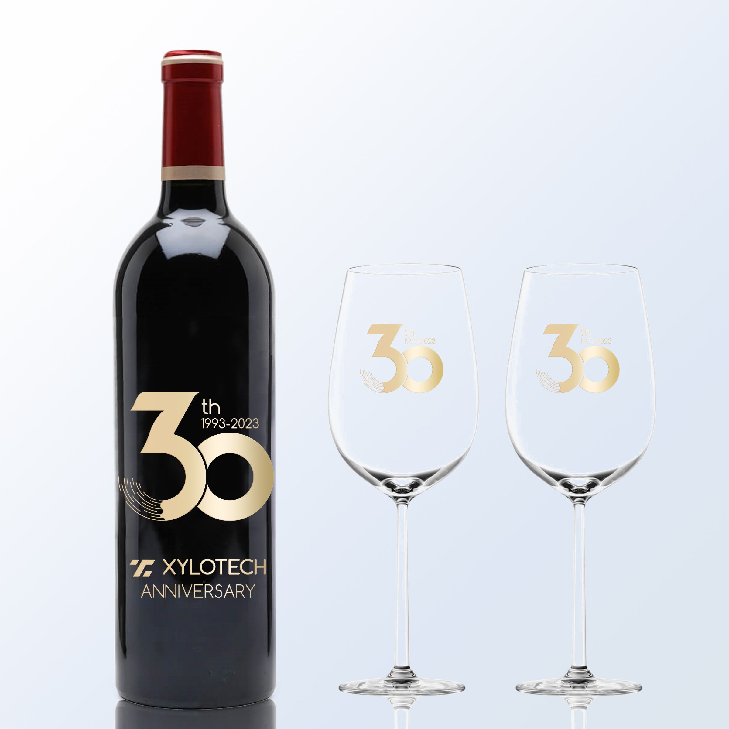 Corporate VIP Gift ||Corporate Gift - Customized Personalized Corporate Anniversary Wine (Engraving)
