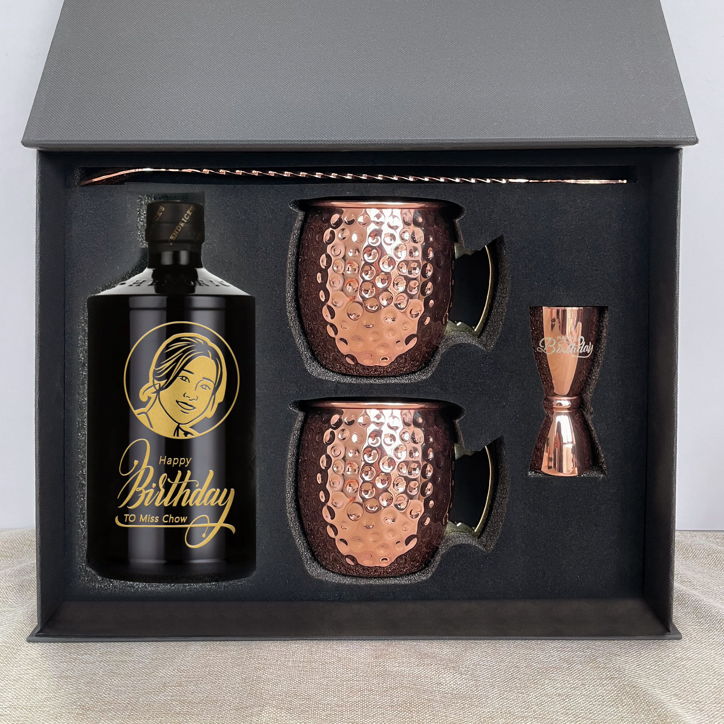 Birthday gift Vodka cocktail custom gift box Wine bottle text engraving Cocktail mixology set A must-have gift for a couple to give a boyfriend Vodka Bartending Set DY02-86