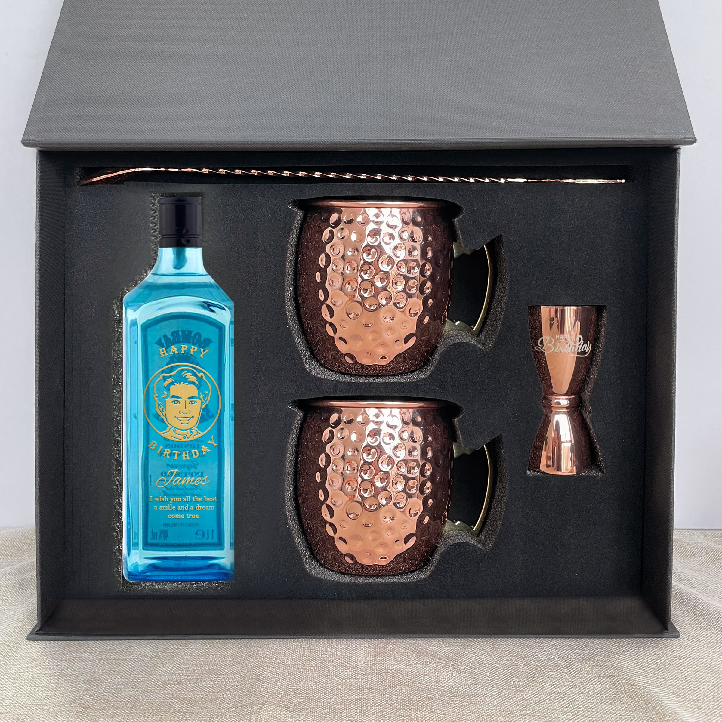 Birthday gift Vodka cocktail custom gift box Wine bottle text engraving Cocktail mixology set A must-have gift for a couple to give a boyfriend Vodka Bartending Set DY02-86