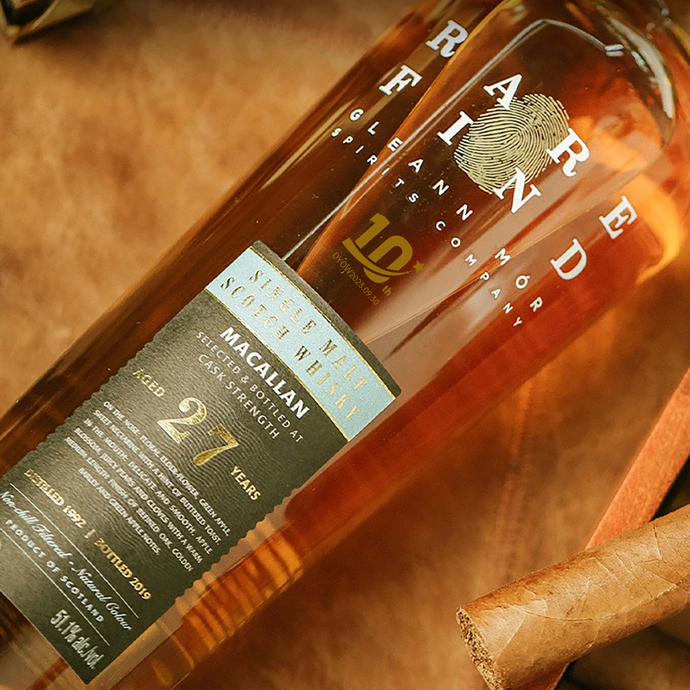 Company Wine|The Macallan 27 Gift Box (Text Engraving) Gift to the customer to the elder to send the boss lettering gift Customization