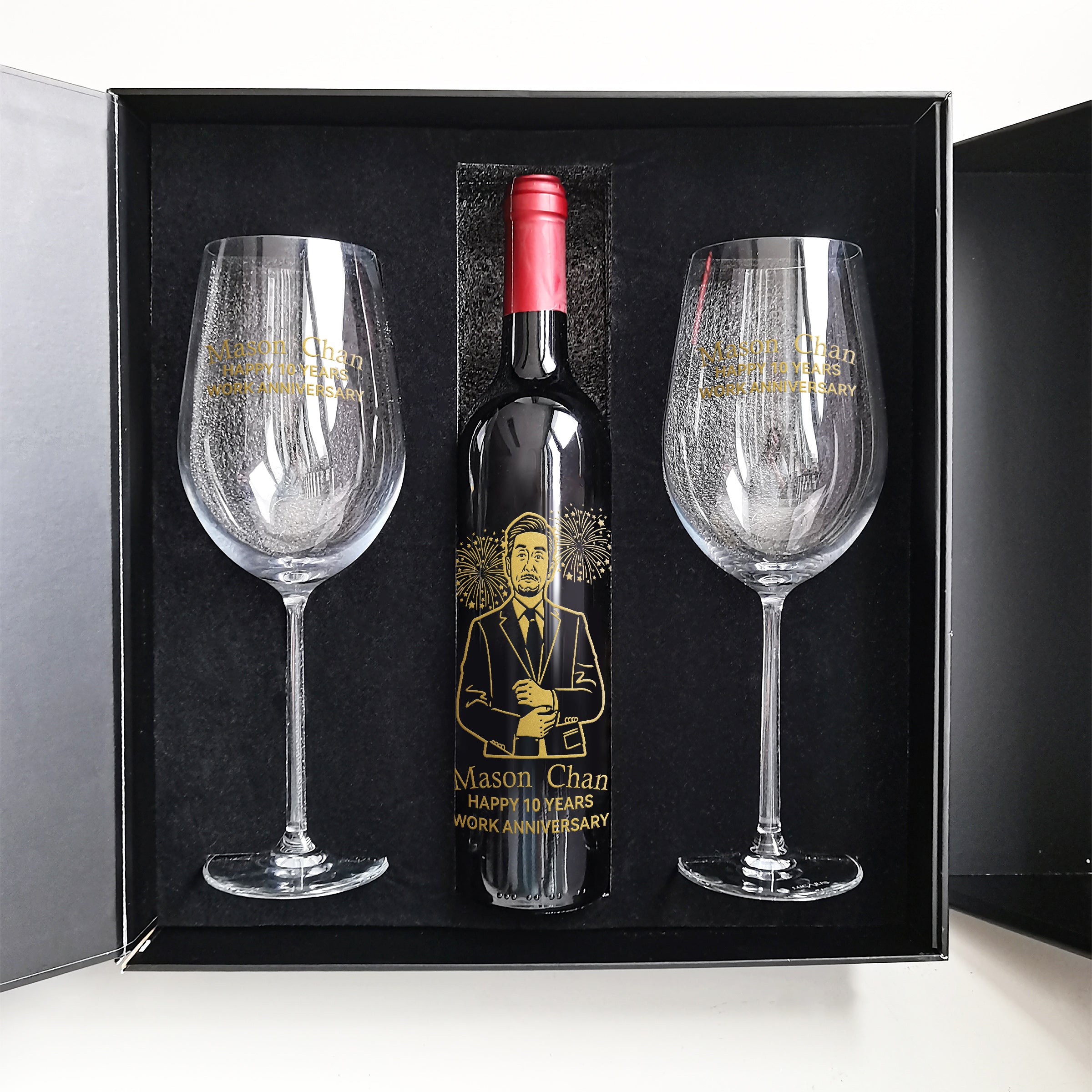 Corporate Gifts |Customized CorporateGifts, Portrait Wine & Wine Glass Set