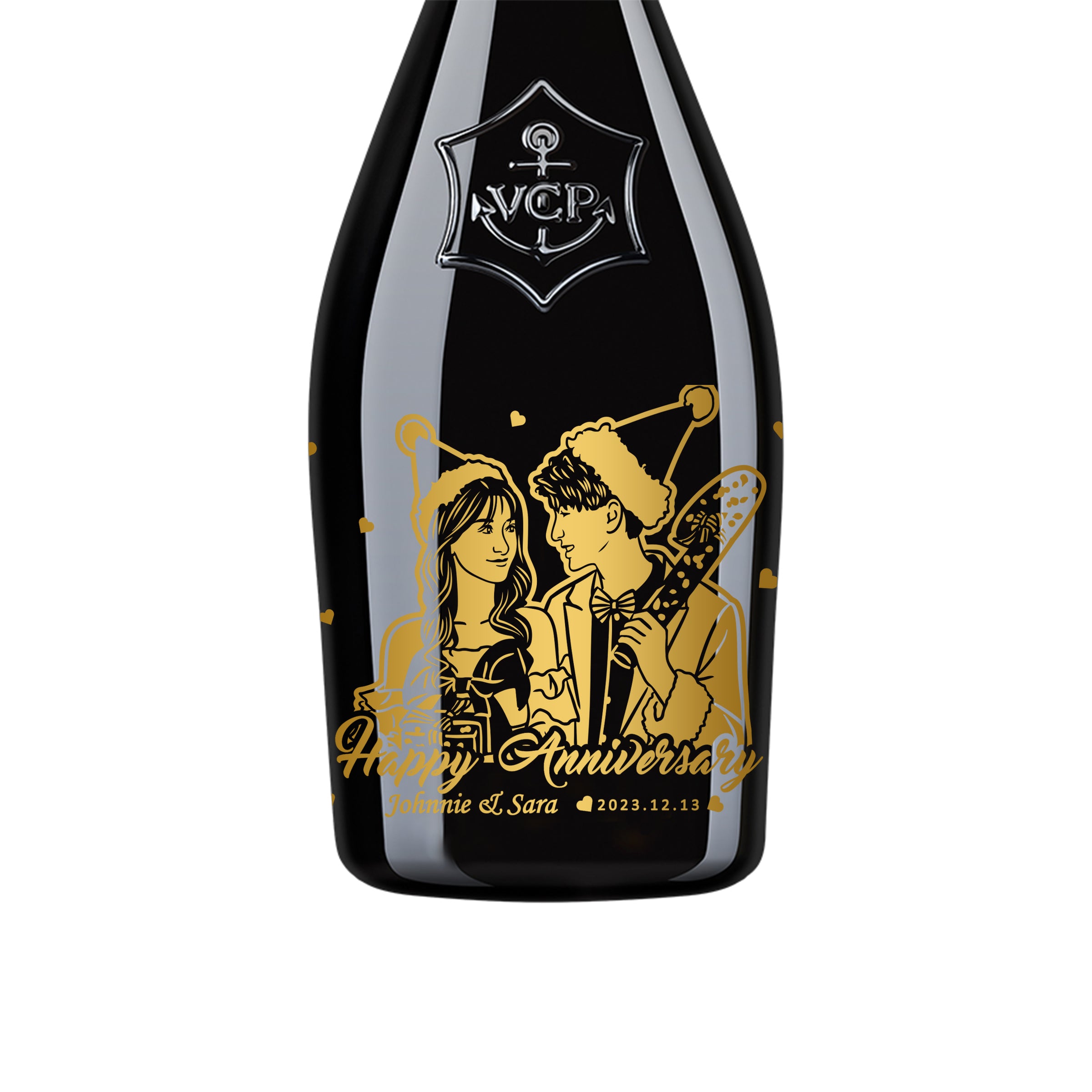 Original gift box | French Veuve Clicquot & Yayoi Kusama engraved gift, couple gift, commemorative gift, customized