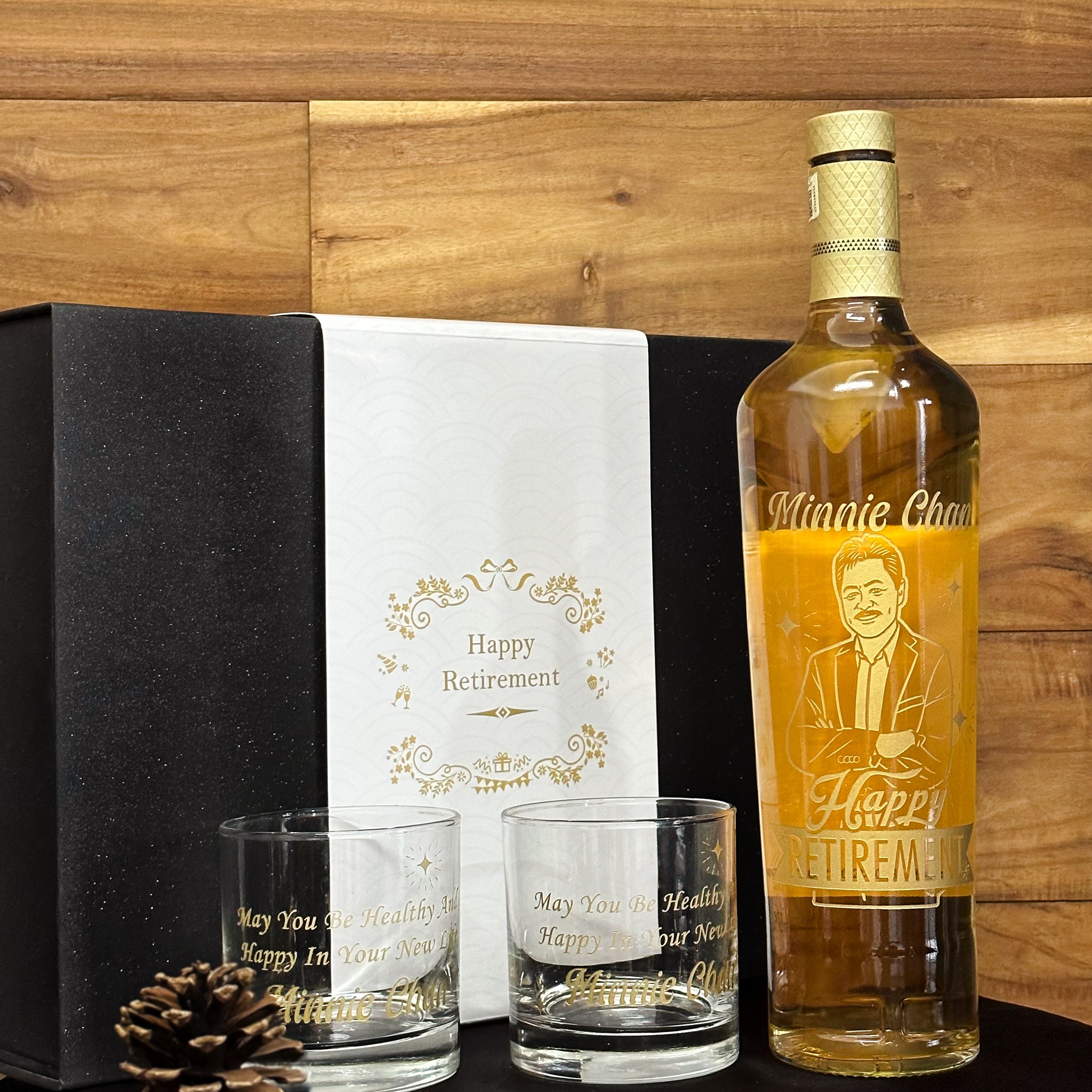 Corporate gifts 丨Macallan Sherry Oak 12 Gift Set |Macallan Sherry Cask 12 Years & Bottega Whiskey Glass Set Retirement Thank You Gift DY04-184