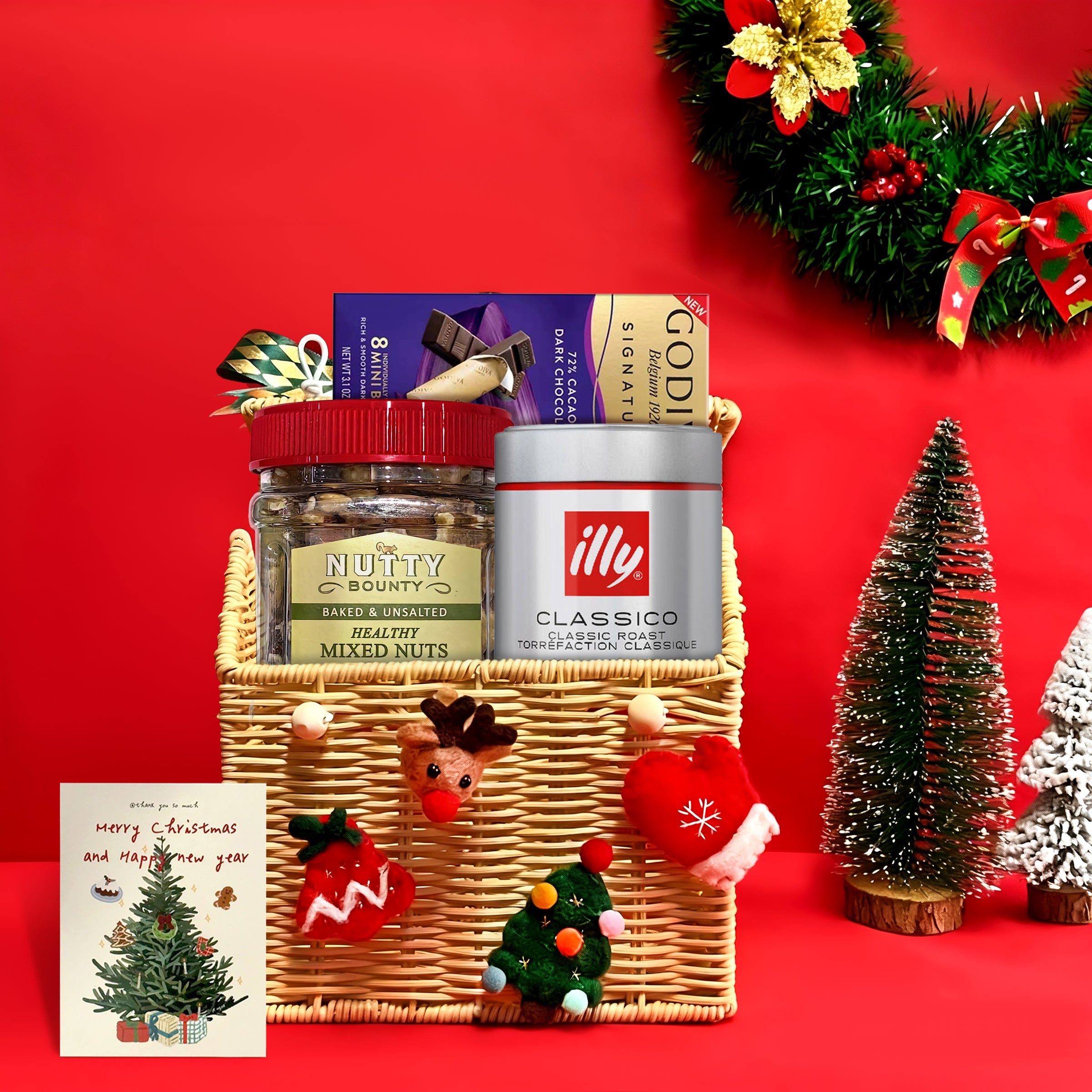 Christmas Food Hamper Christmas Food Cane Basket | Christmas Gift For Friends