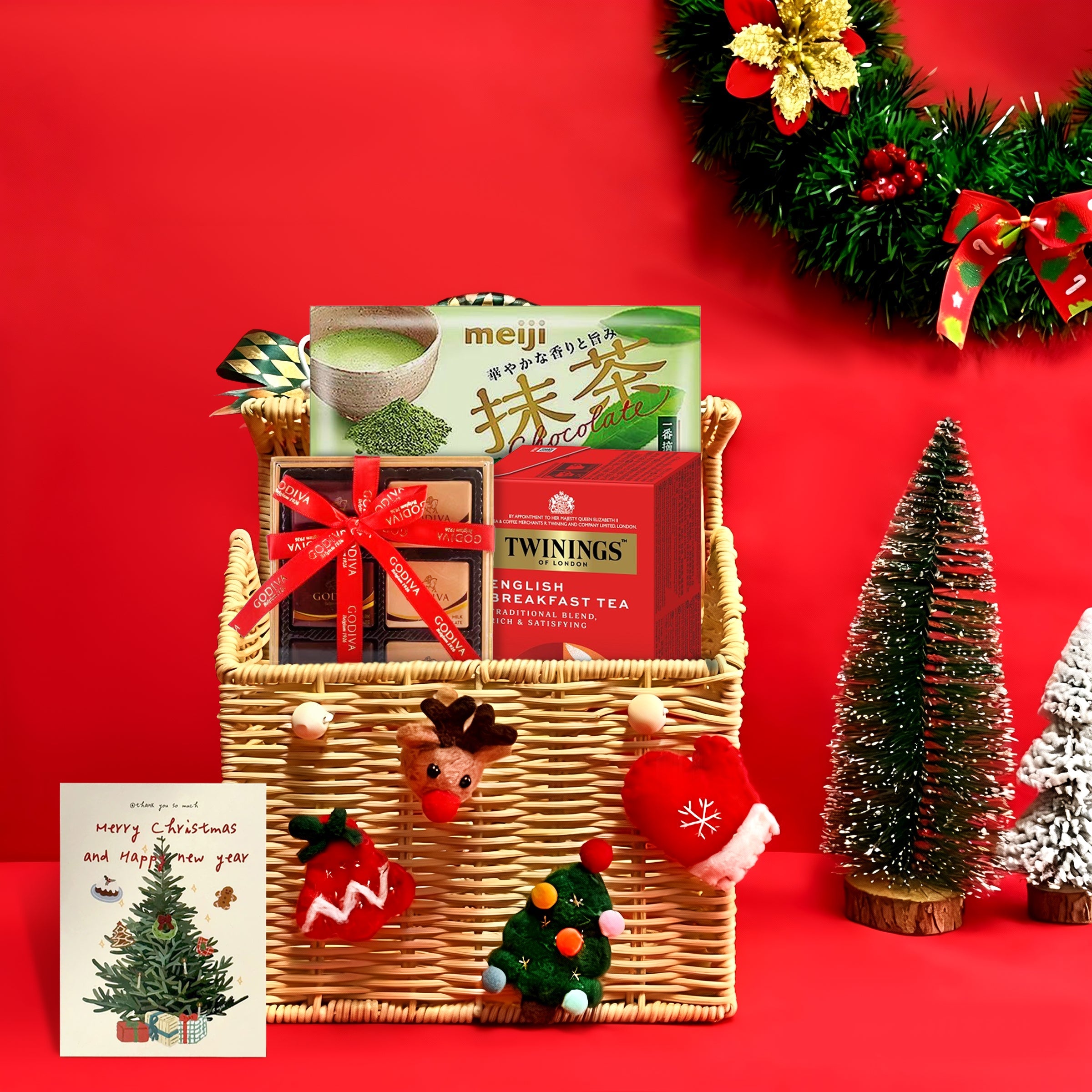 Christmas Food Hamper Christmas Food Cane Basket | Christmas Gift For Friends