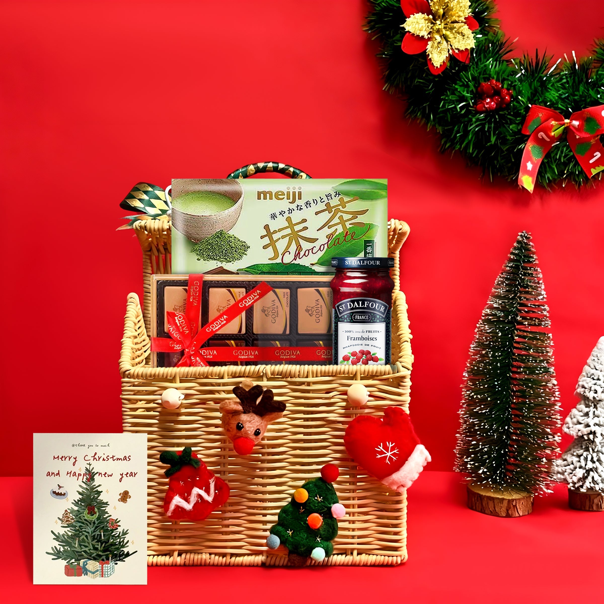 Christmas Food Hamper Christmas Food Cane Basket | Christmas Gift For Friends