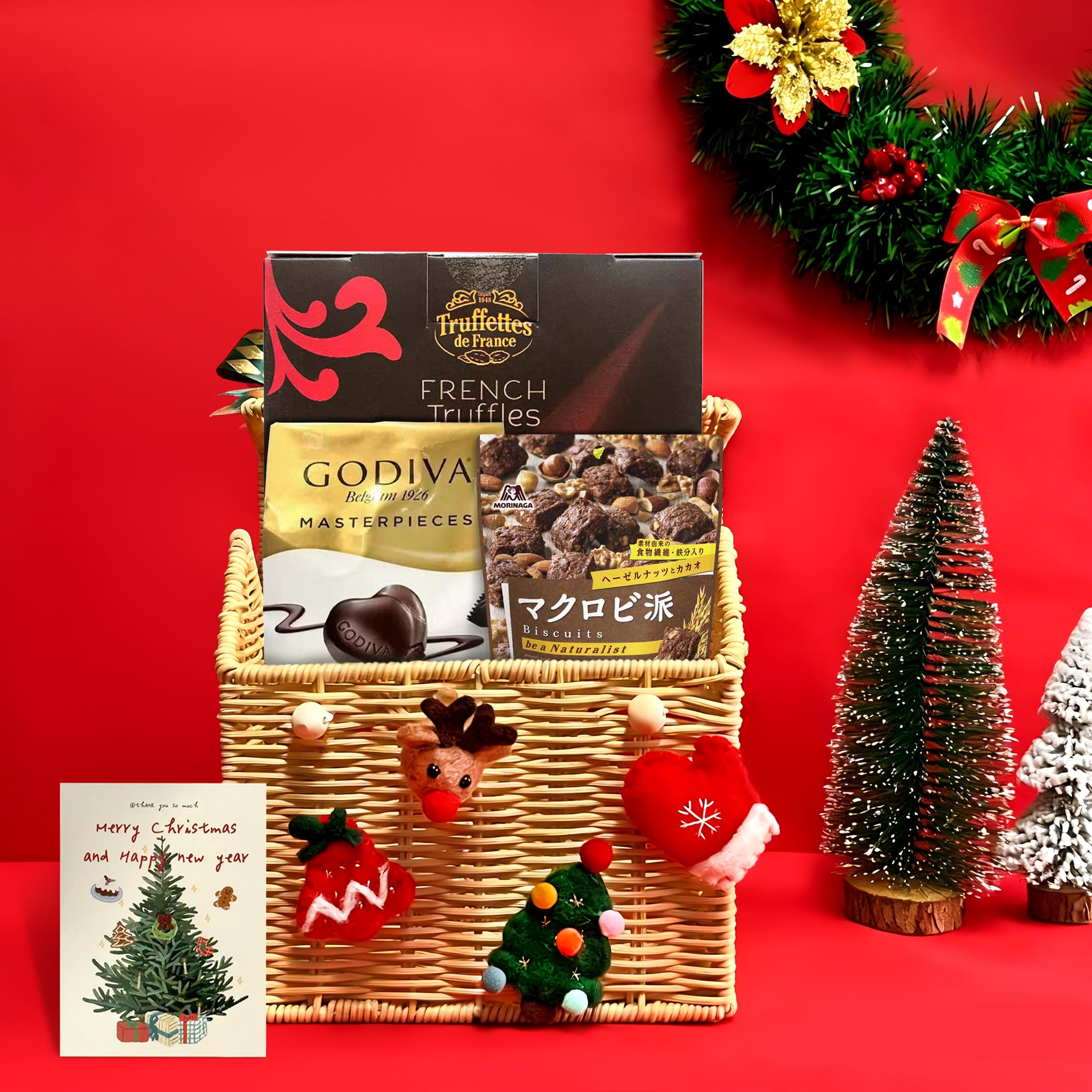 Christmas Food Hamper Christmas Food Cane Basket | Christmas Gift For Friends