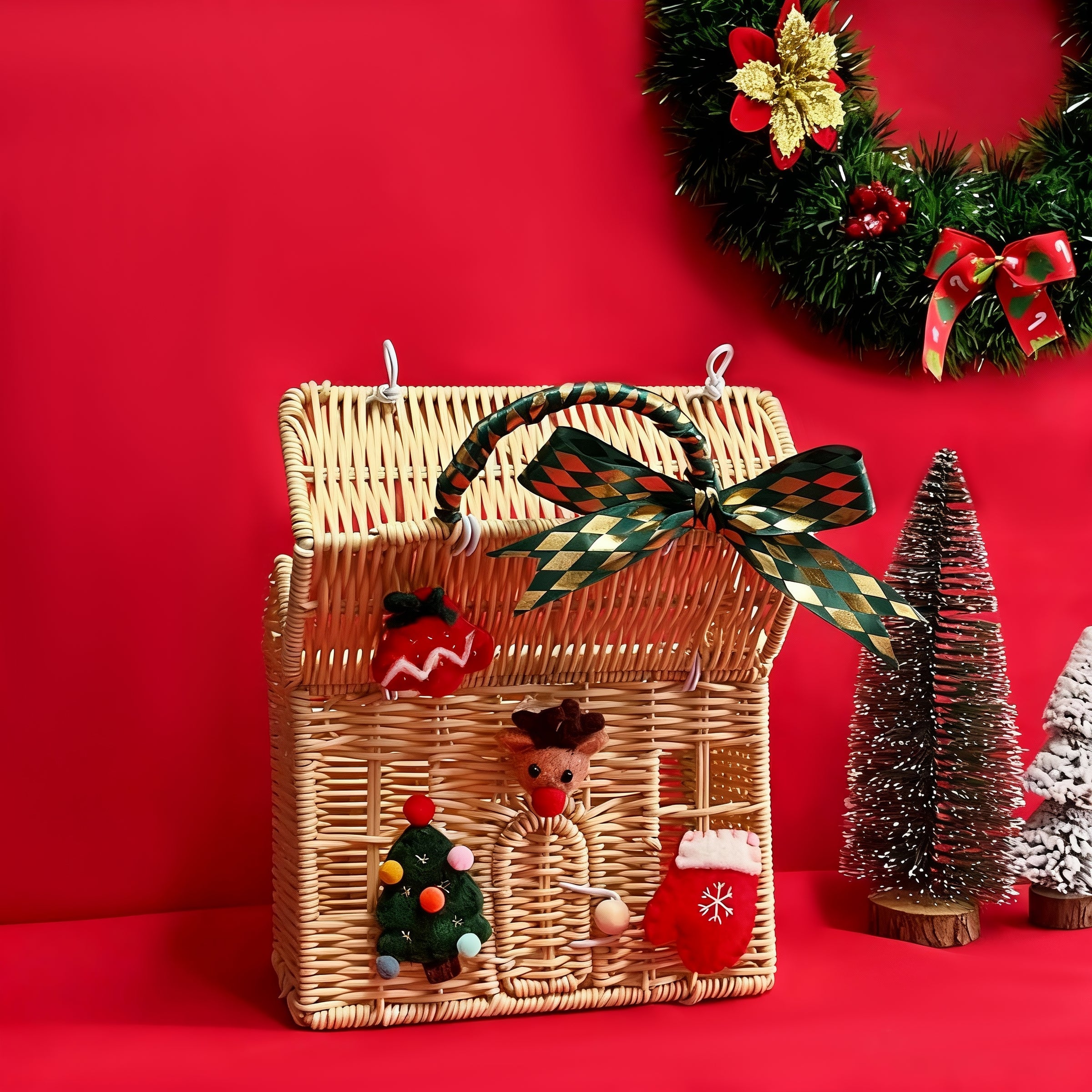 Christmas Food Hamper Christmas Food Cane Basket | Christmas Gift For Friends
