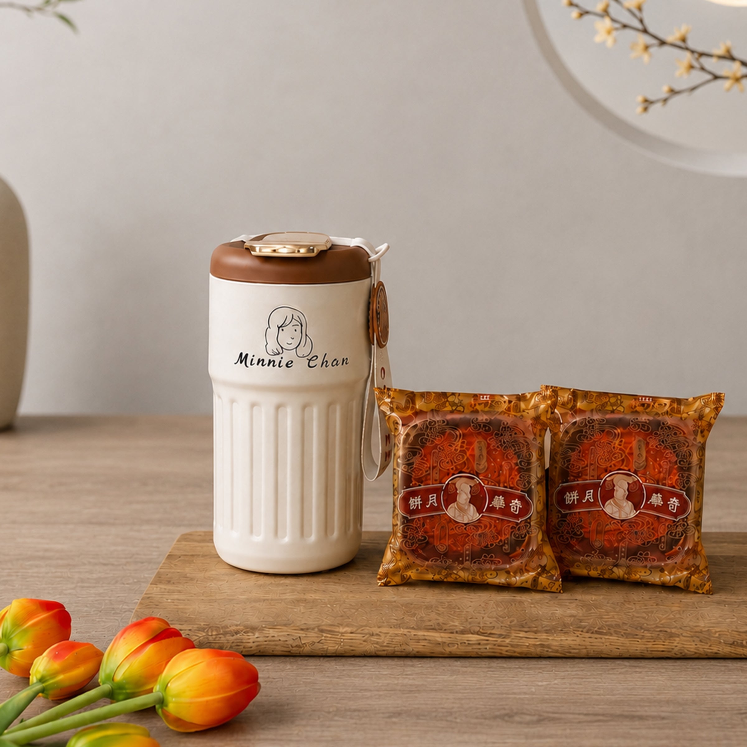 Customizable Mid-Autumn Gift Boxes: Popular Mooncake & Insulated Tumbler Surprise Hampers. Custom Portrait Insulated Tumblers—The Top Choice for Mid-Autumn Gifting Clients Relatives Friends and Elders