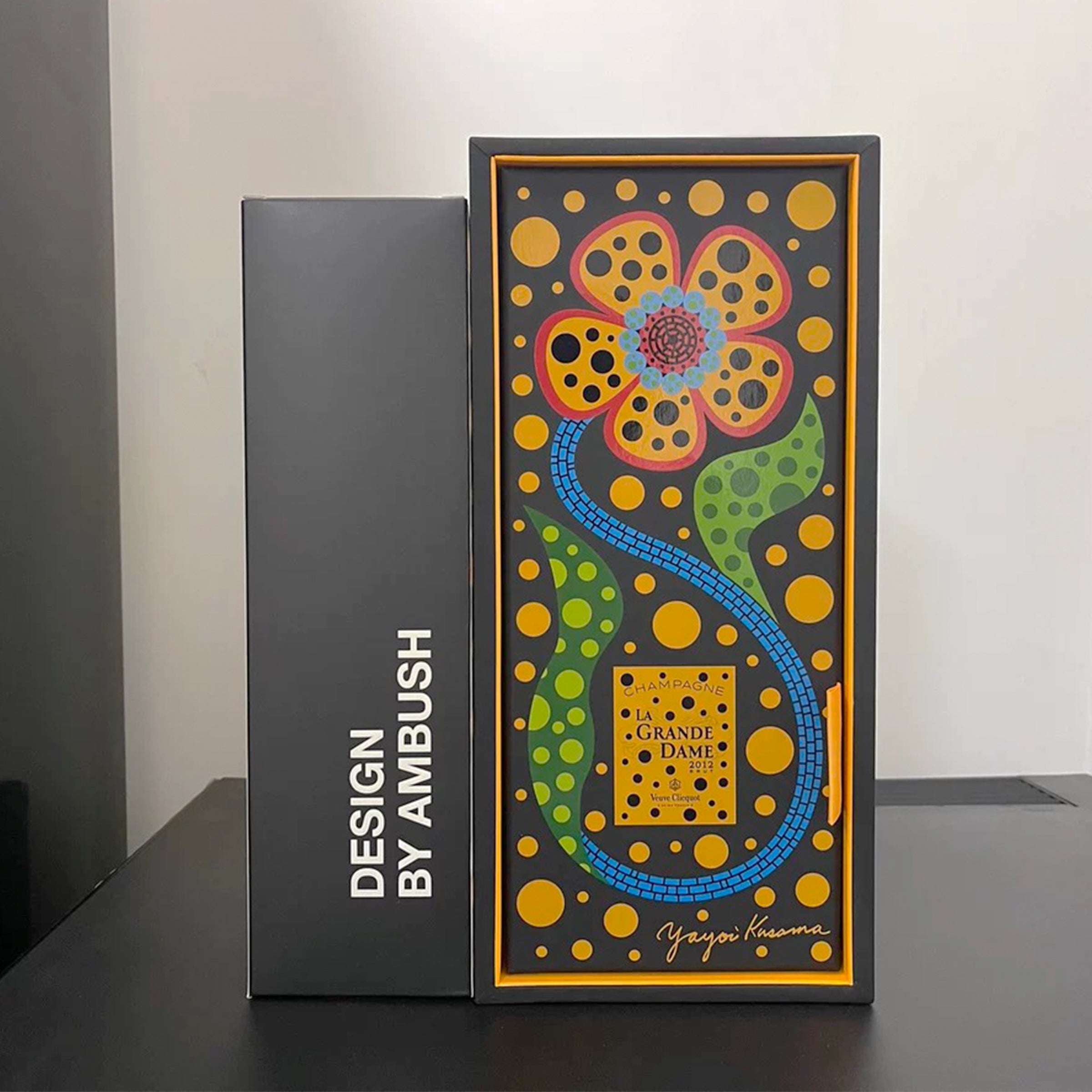 Original gift box | French Veuve Clicquot & Yayoi Kusama engraved gift, couple gift, commemorative gift, customized