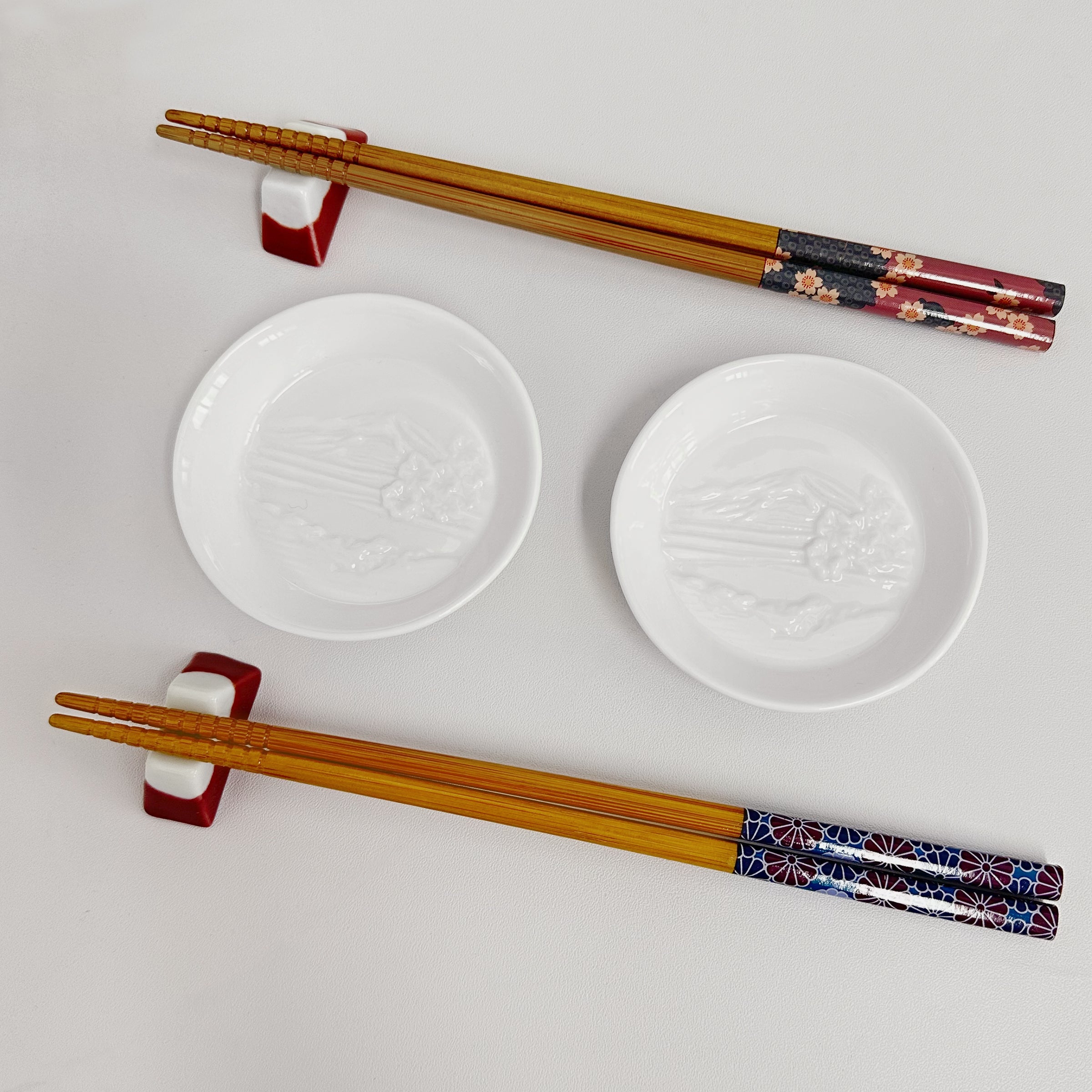 Japanese Mount Fuji themed gift box丨Customized gift for housewarming, home kitchen gift, chopsticks, chopstick holder, soy sauce dish gift set DY02-76