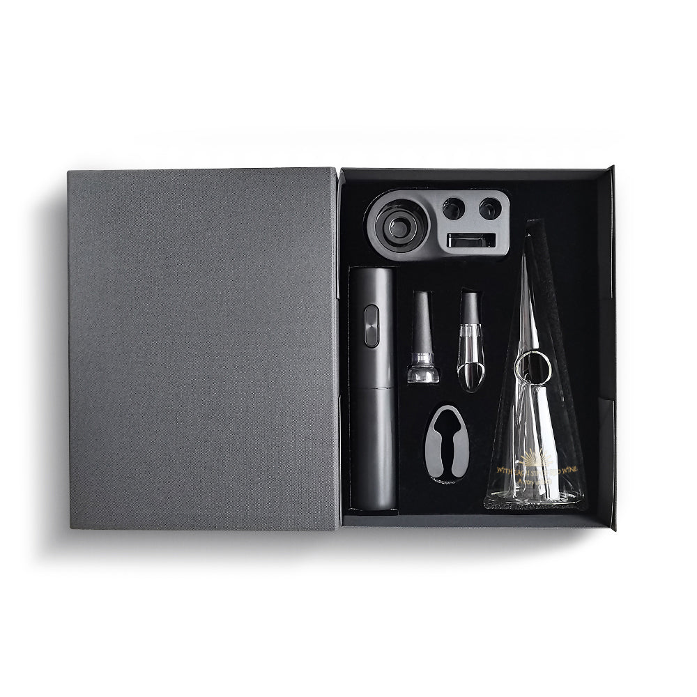 Decanter bottle opener gift box | Engraved gift (customized gift) automatic bottle opener gift set