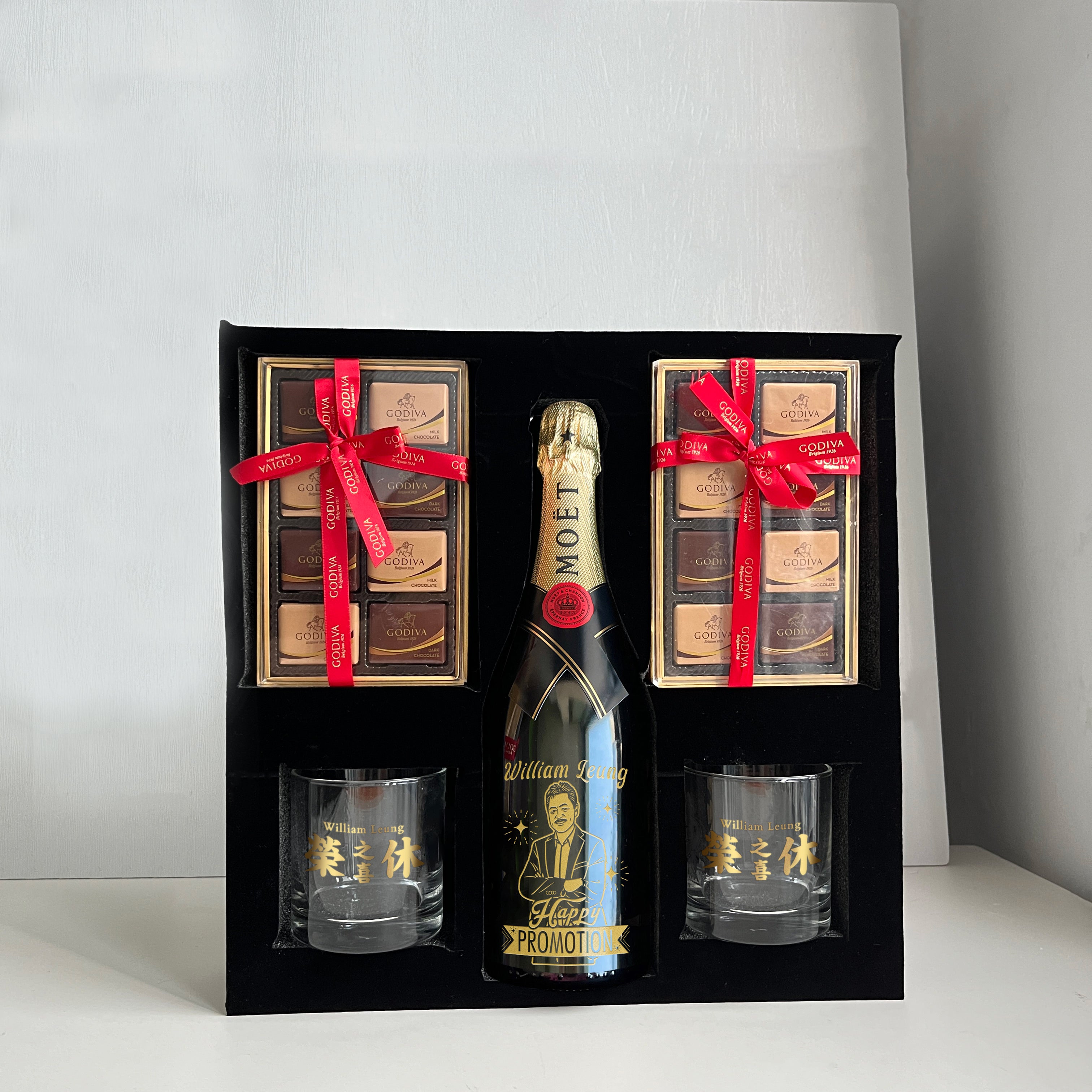 Promotion gift | Engraved promotion celebration gift set (portrait engraving) customized gift