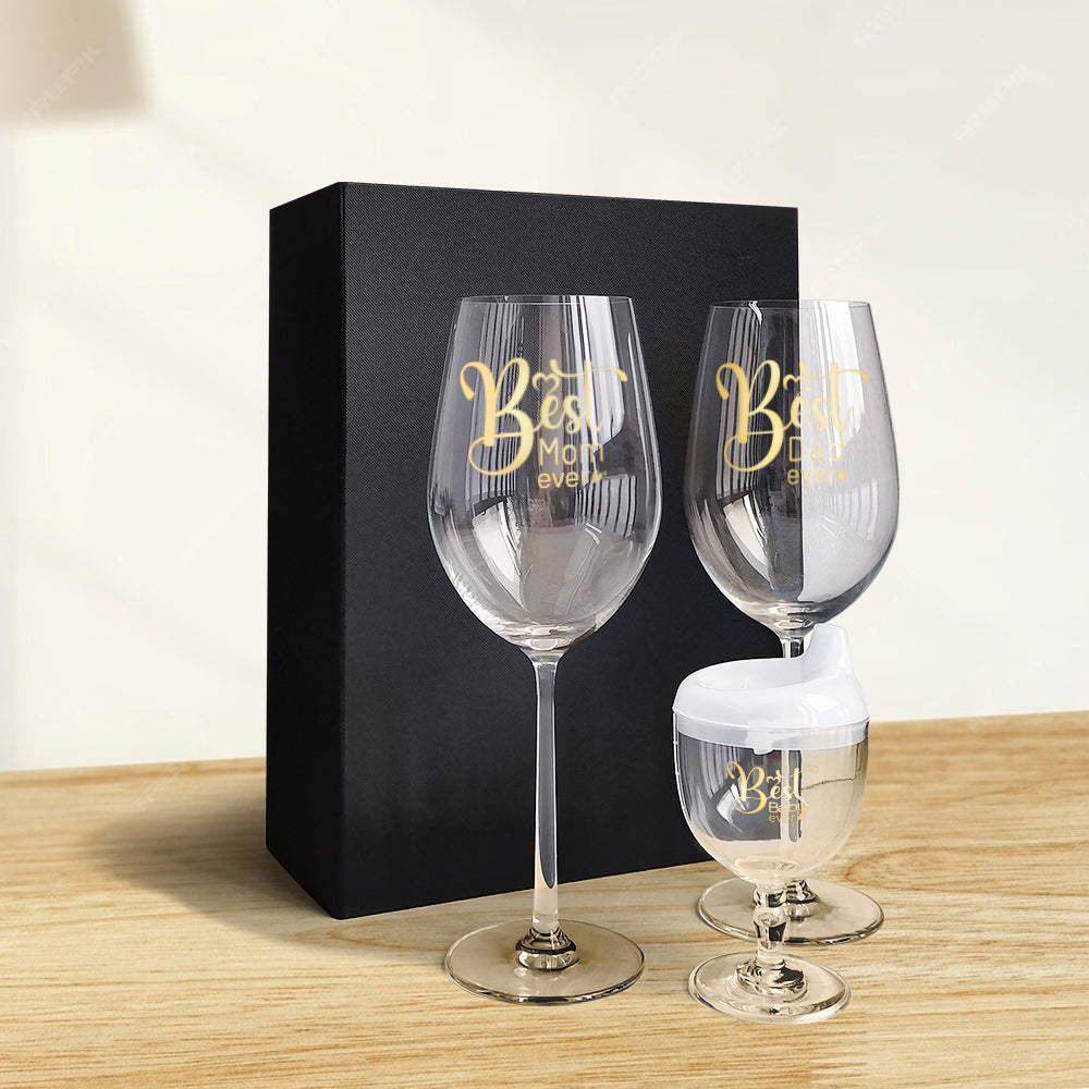 Text Art| Customized birthday gifts, wine glasses for parents and children, customized gifts, creative gifts, personalized gifts