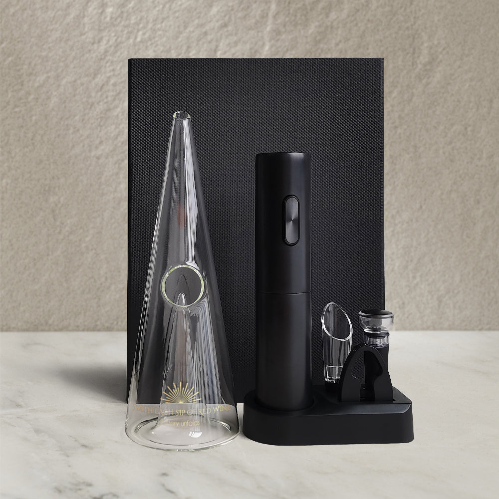 Decanter bottle opener gift box | Engraved gift (customized gift) automatic bottle opener gift set