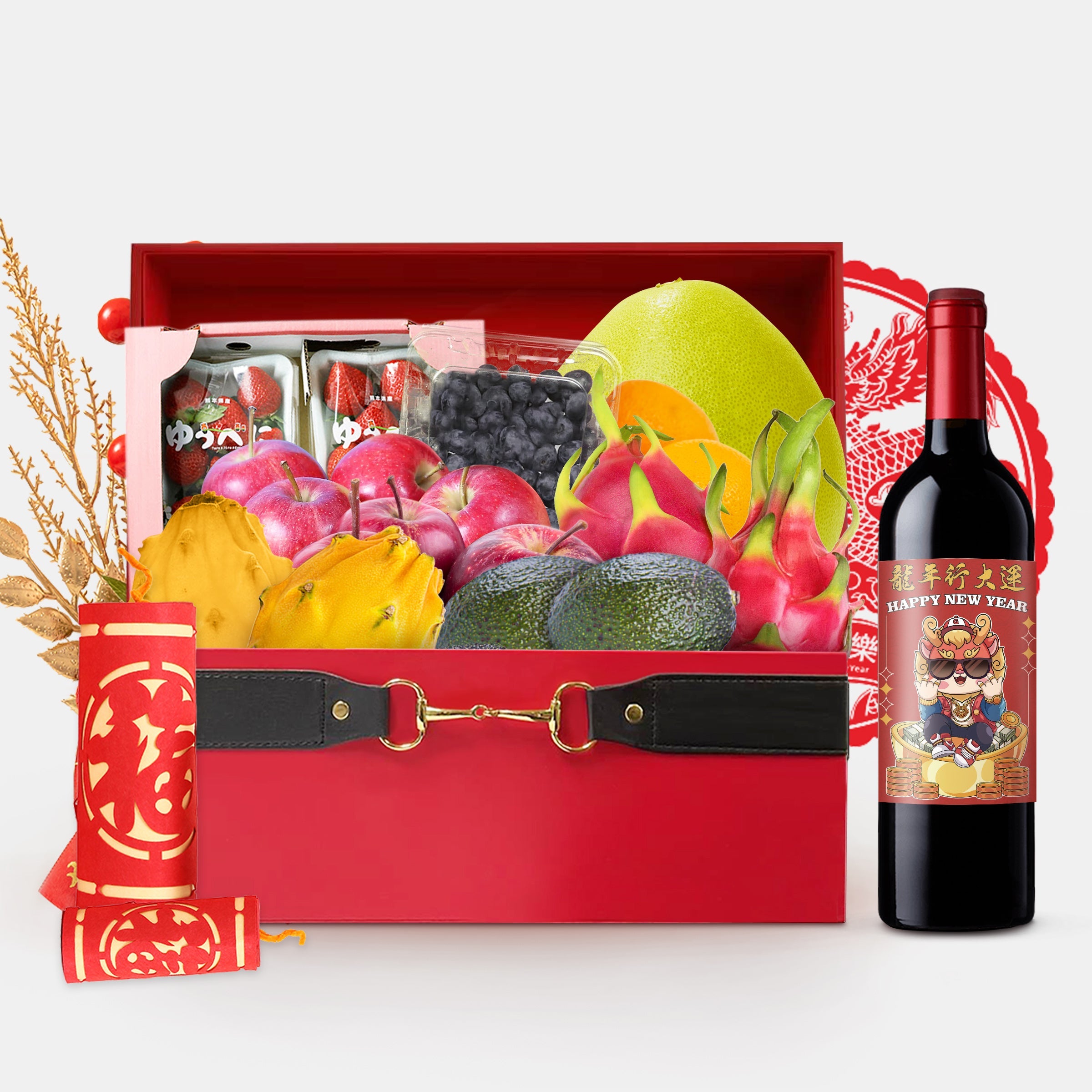 2024 New Year Gift Basket|Customized Fruit Hamper,business gifts