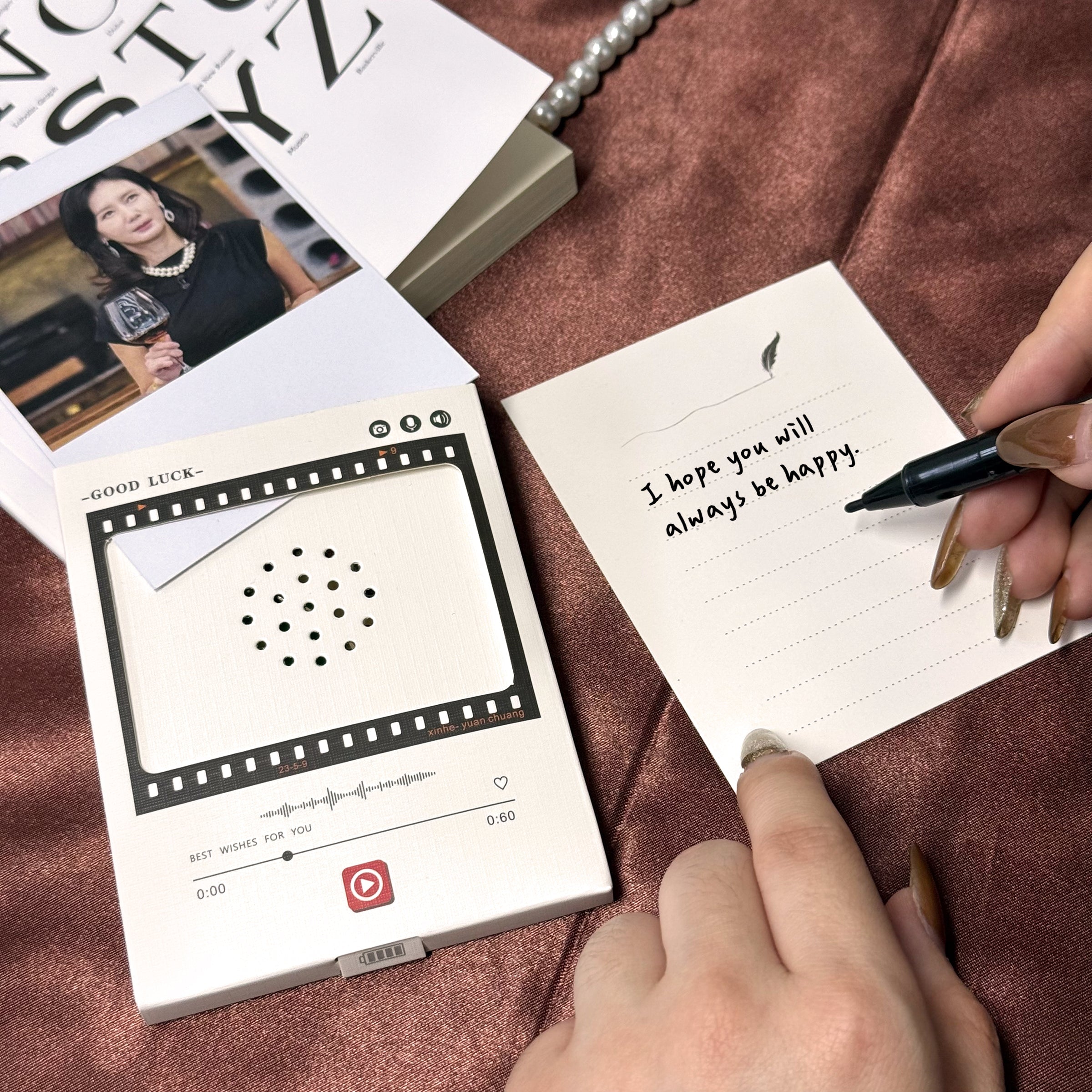 Birthday Gift Box with Recordable Card, Custom-Engraved Large Thermos Cup & Personalized Voice Message - Surprise Birthday Present Personalized Mug, Voice Card, Custom Gift, Birthday Gift DY01-414