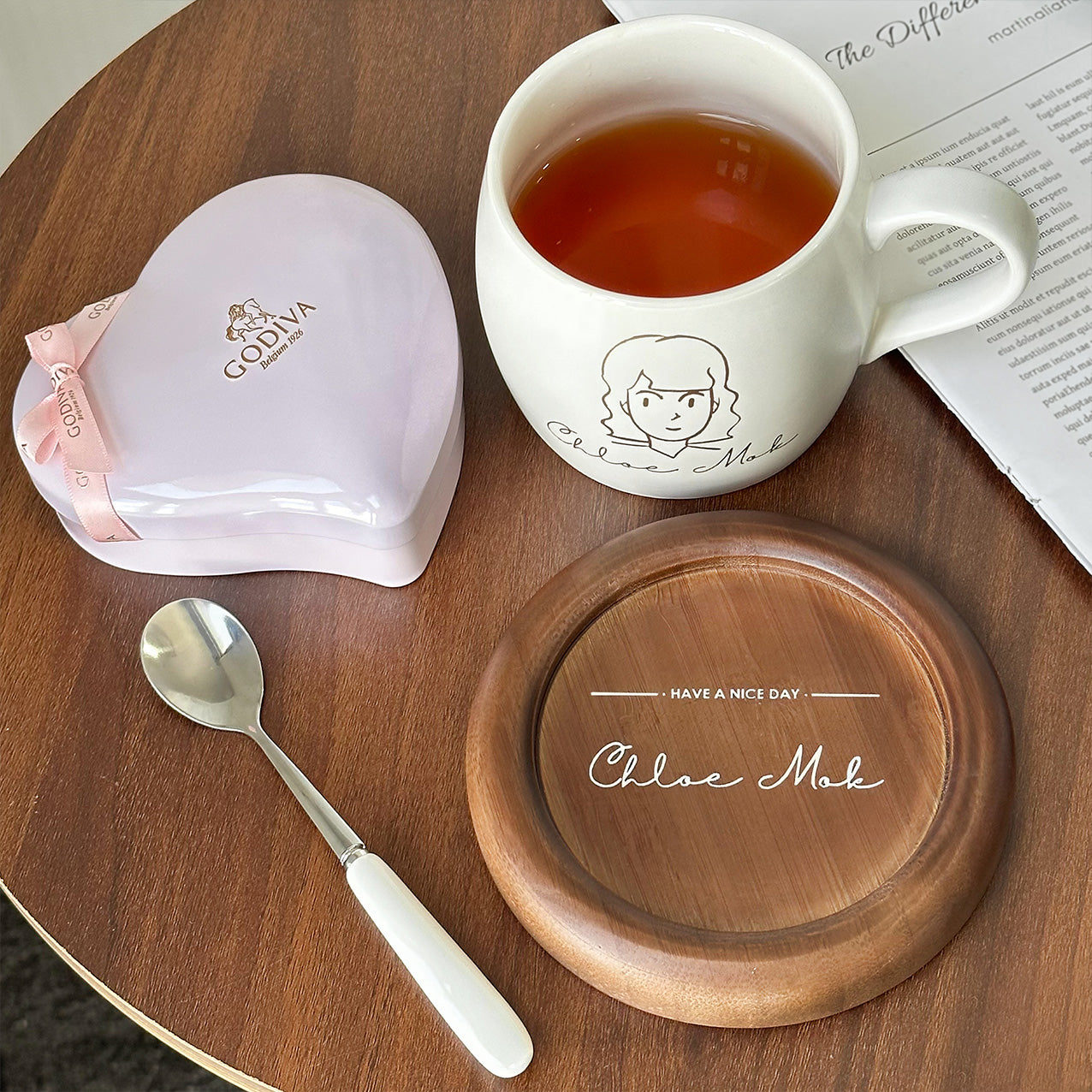 Anniversary Gift | Ceramic Mug Set Gift (Engraving Gift) Customized Portrait Memorial Gift Birthday Gift for Girlfriend or Boyfriend Niche DY01-360