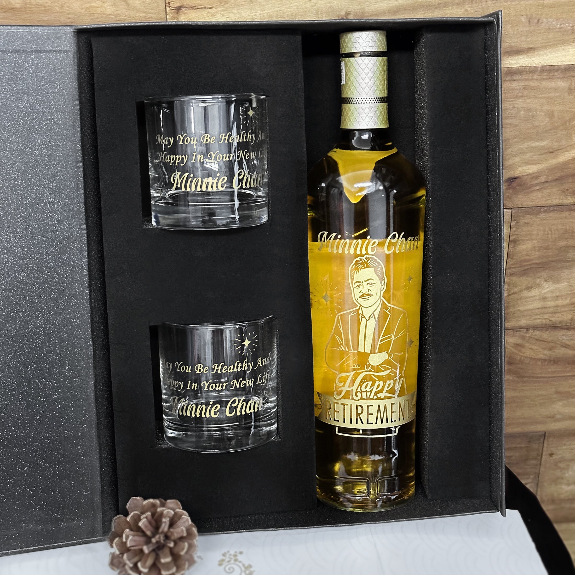Corporate gifts 丨Macallan Sherry Oak 12 Gift Set |Macallan Sherry Cask 12 Years & Bottega Whiskey Glass Set Retirement Thank You Gift DY04-184