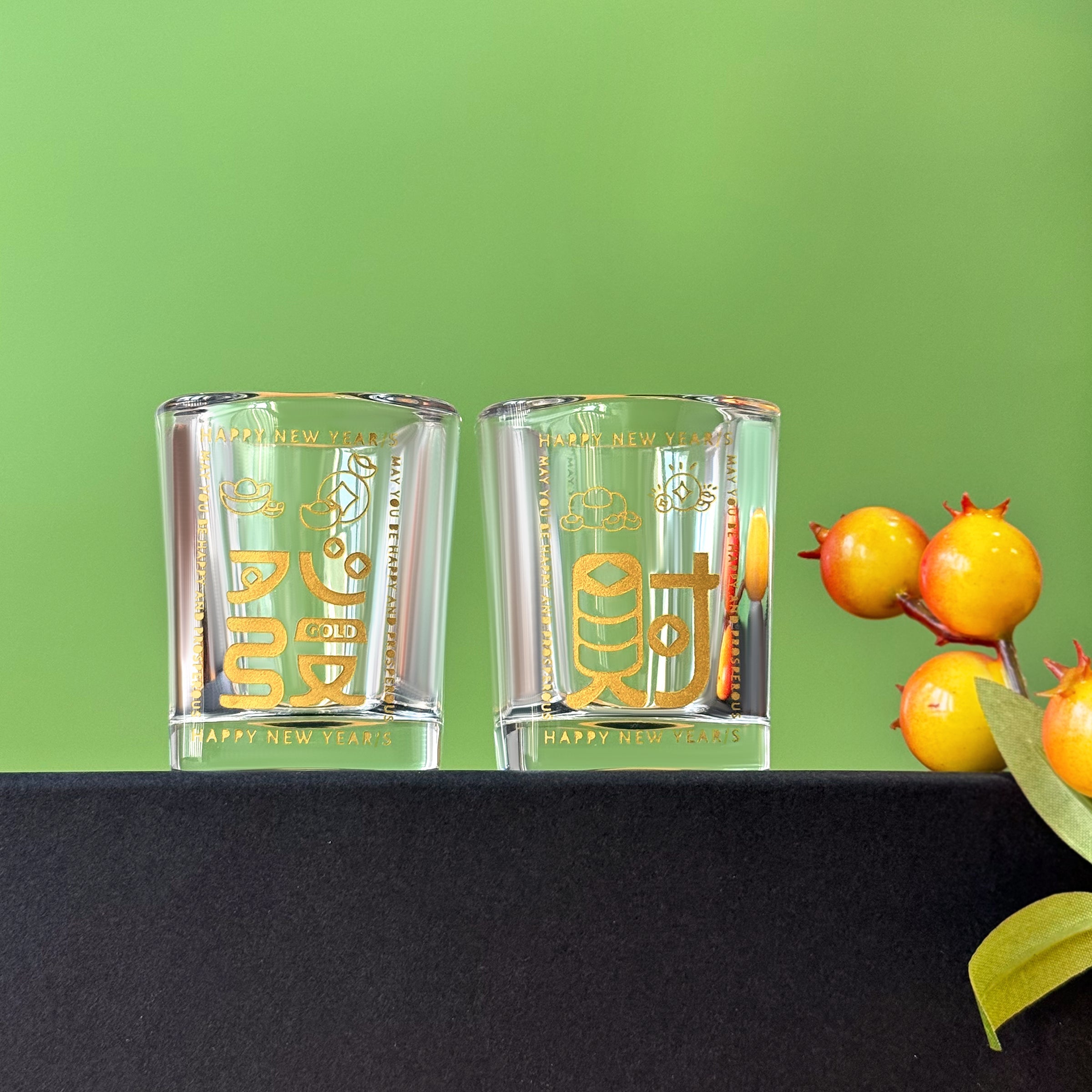 New Year Custom Gift Box | Gong Xi Fa Cai Cup Engraving | Custom Whiskey Glass | Chinese New Year Blessing Gift | Business Annual Meeting Employee Gift | 2025 Meaningful Creative Glass Water Cup Blessing Gift DY05-60