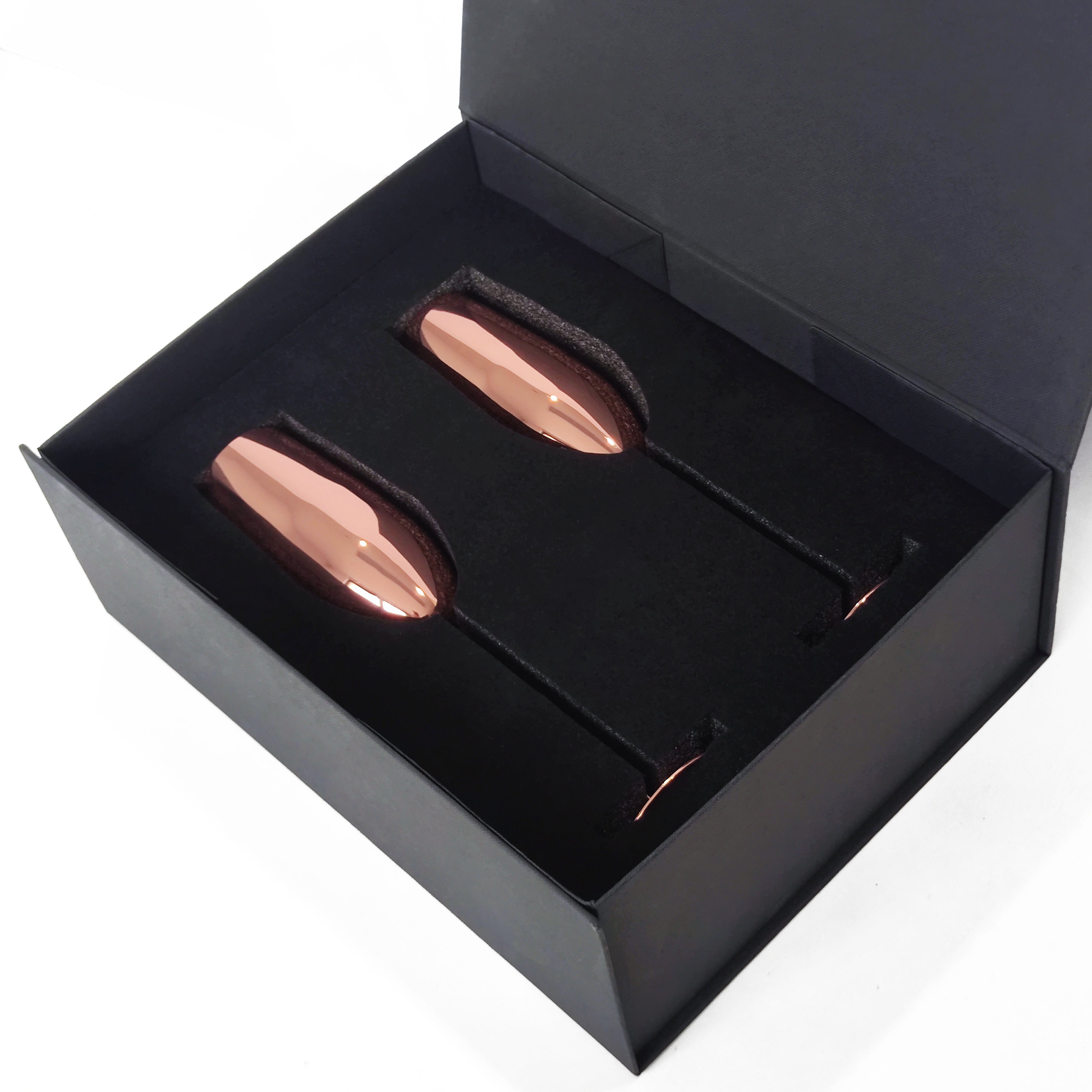 Wine Glasses in Rose Gold Set