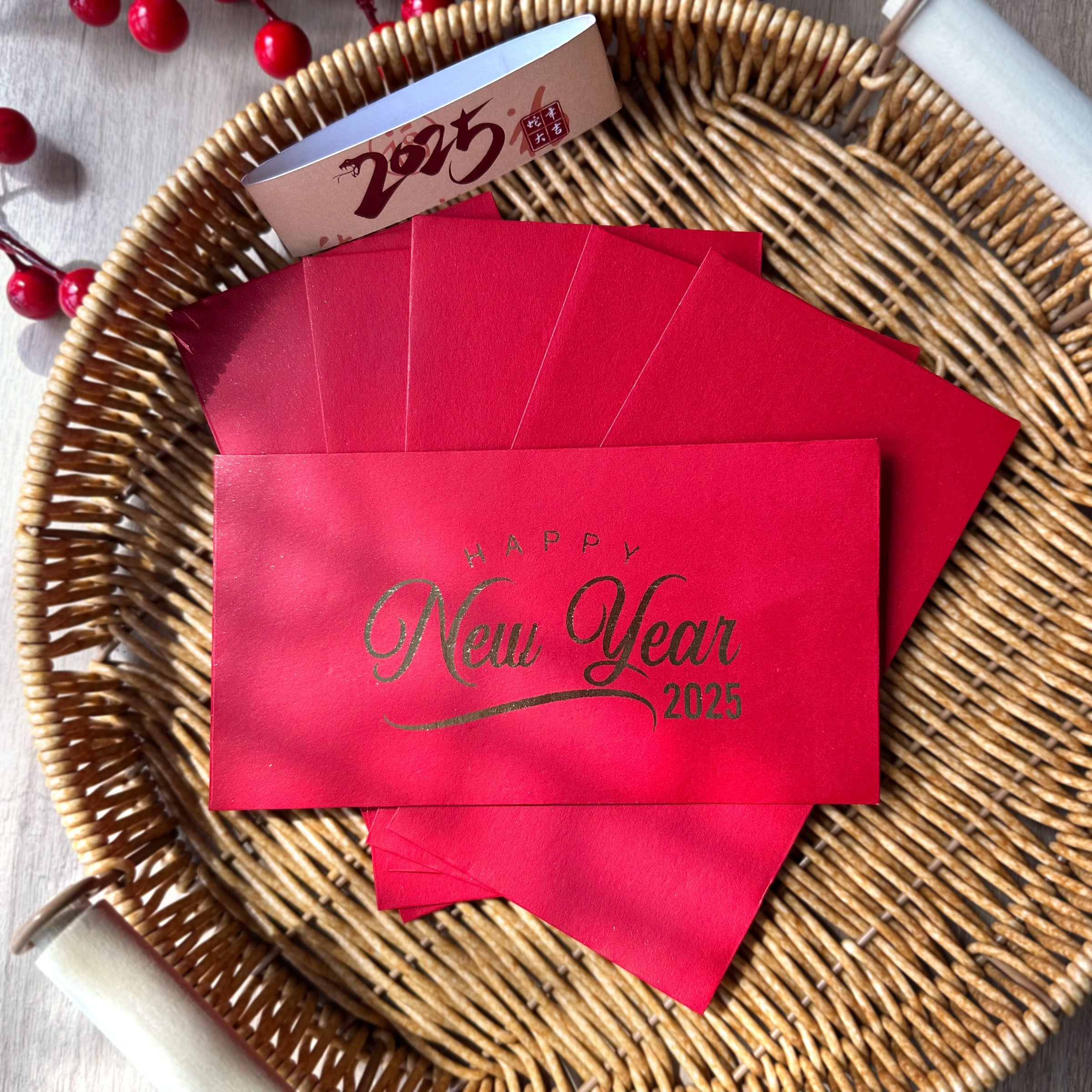 New Year Tea Cup Gift Set - Spring Festival Gift | Customizable Portable Tea Cup Set with Text Engraving | Business Gifts | Elder Blessings | Exchange Gifts | Custom Red Envelope Gift Box | Personalized New Year Blessings Gift DY05-56