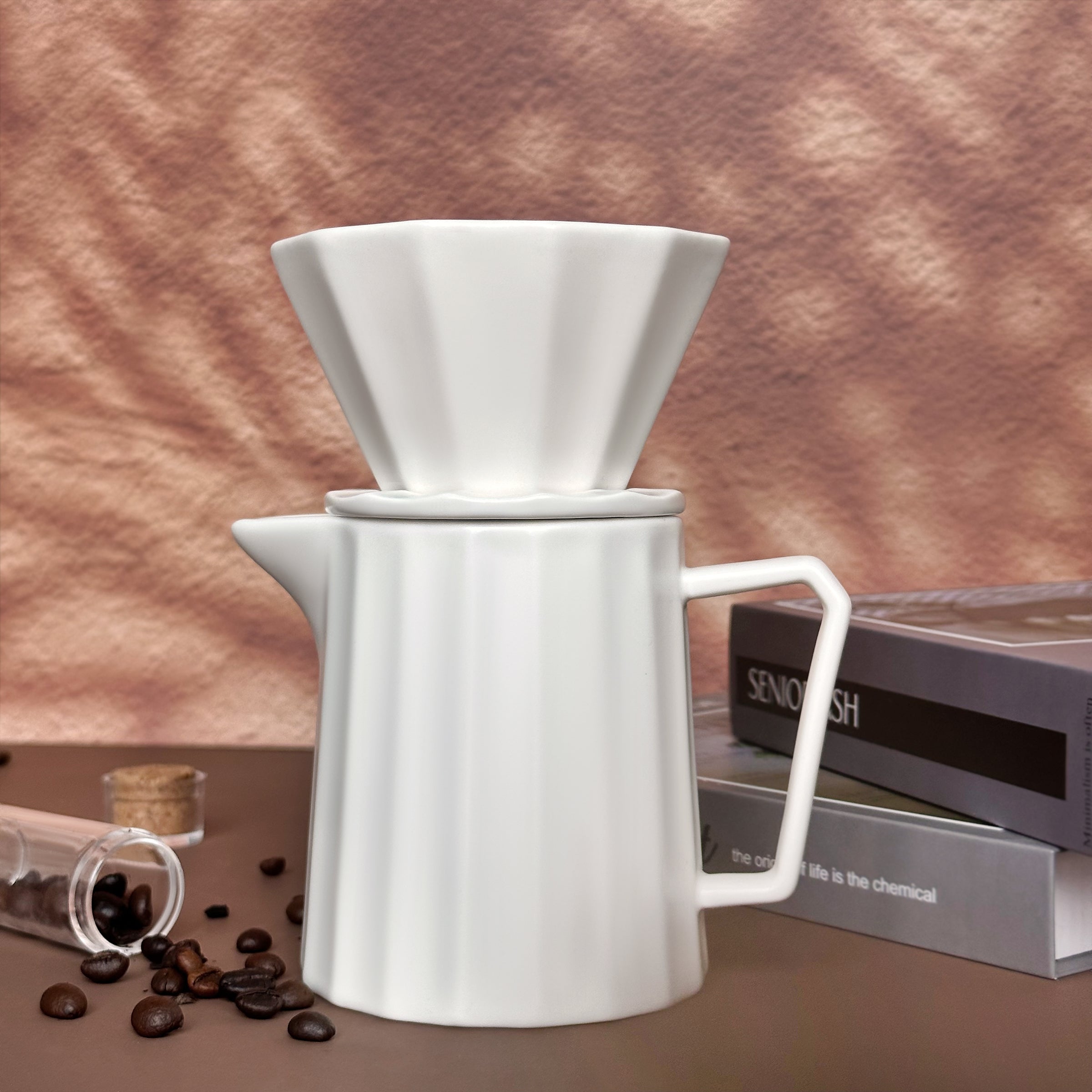 Coffee gift box set, customized, unique conical coffee cup, hand-brewed coffee pot, the first choice for business people, a birthday gift for best friends and friends, a must-have for home office company-coffee set-DY04-276