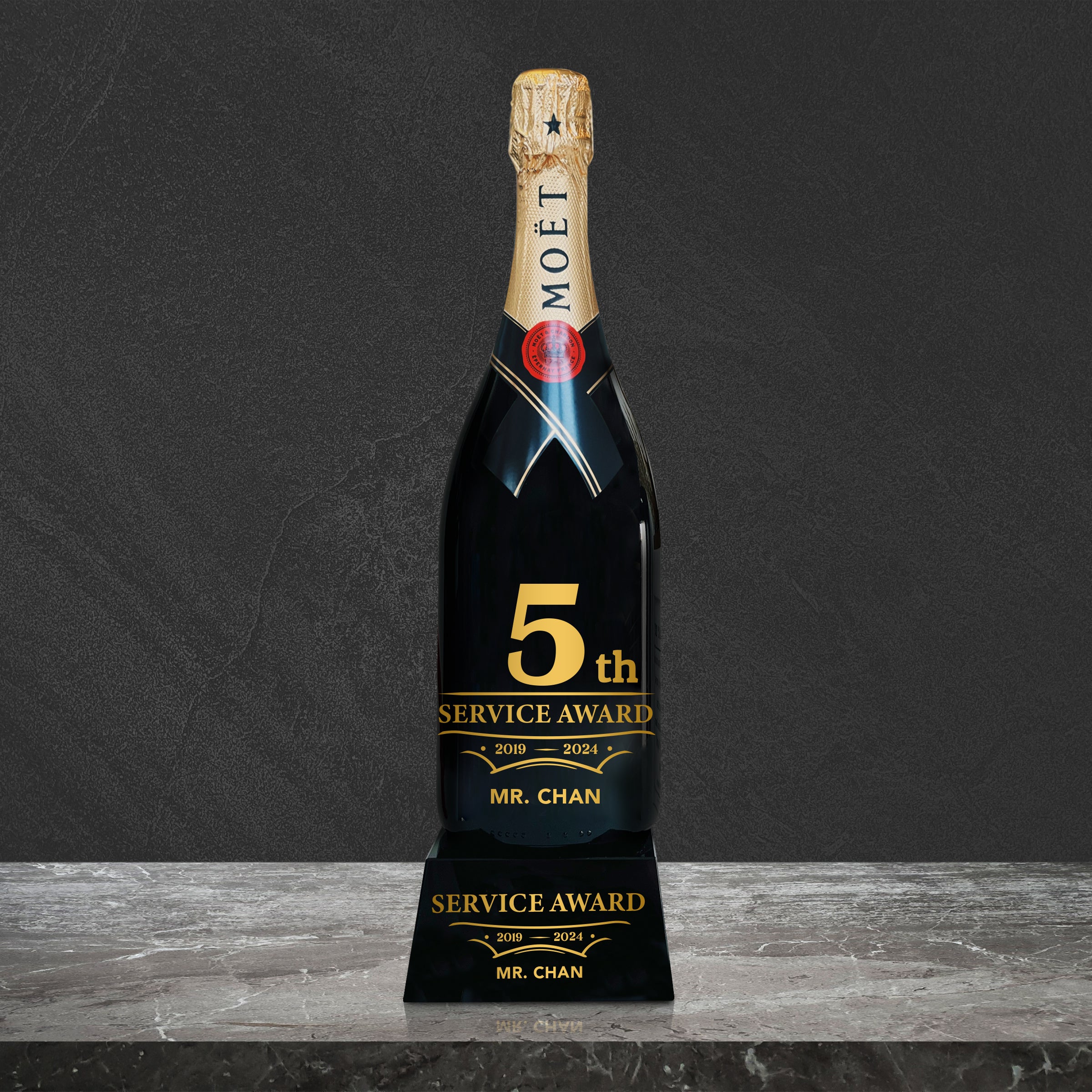 Best Service Award|Moët & Chandon Impérial Trophy gifts Text engraving (company gift)