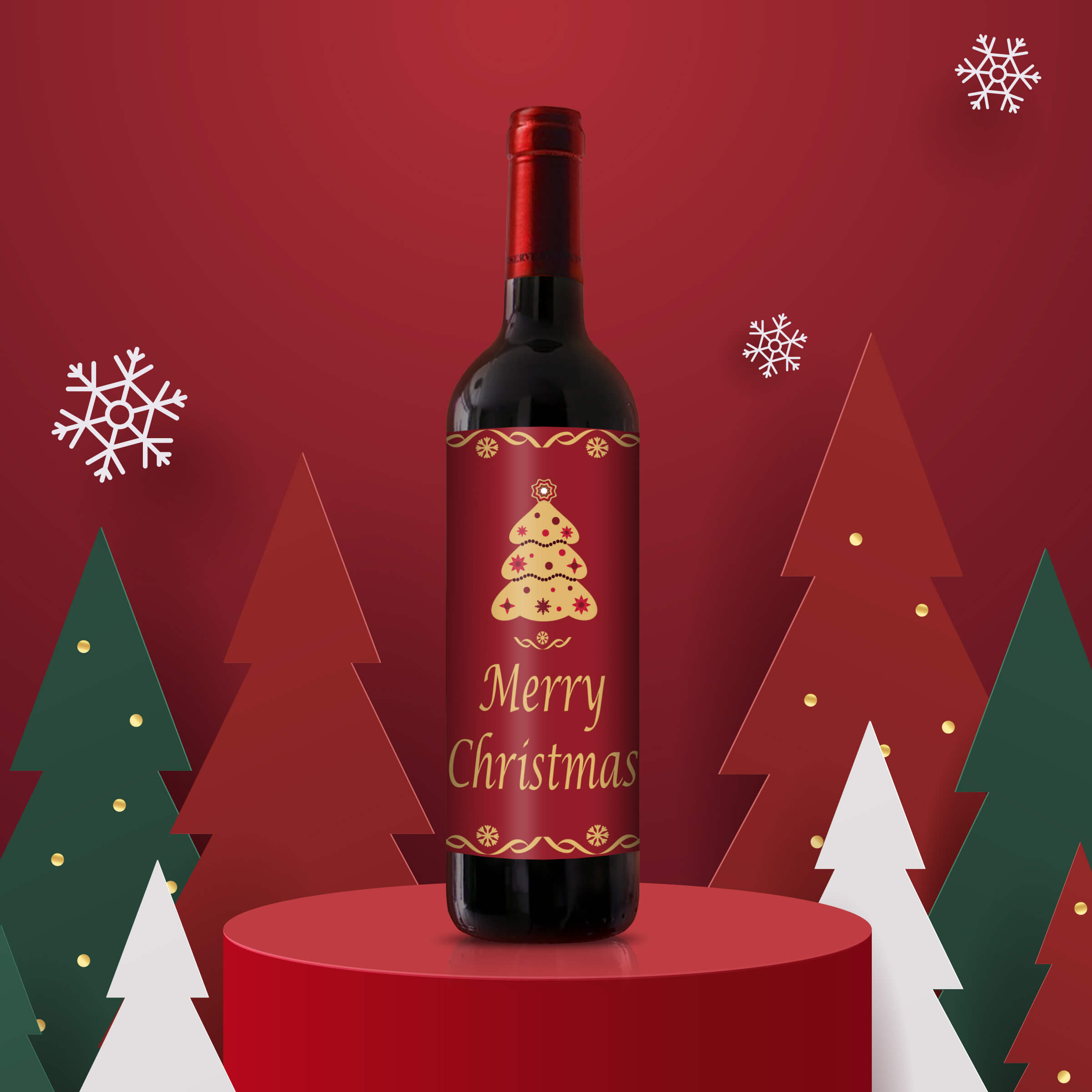 聖誕禮物|訂製酒標紅酒禮物(現貨不定製)送朋友送家人 聖誕祝福 - Design Your Own Wine