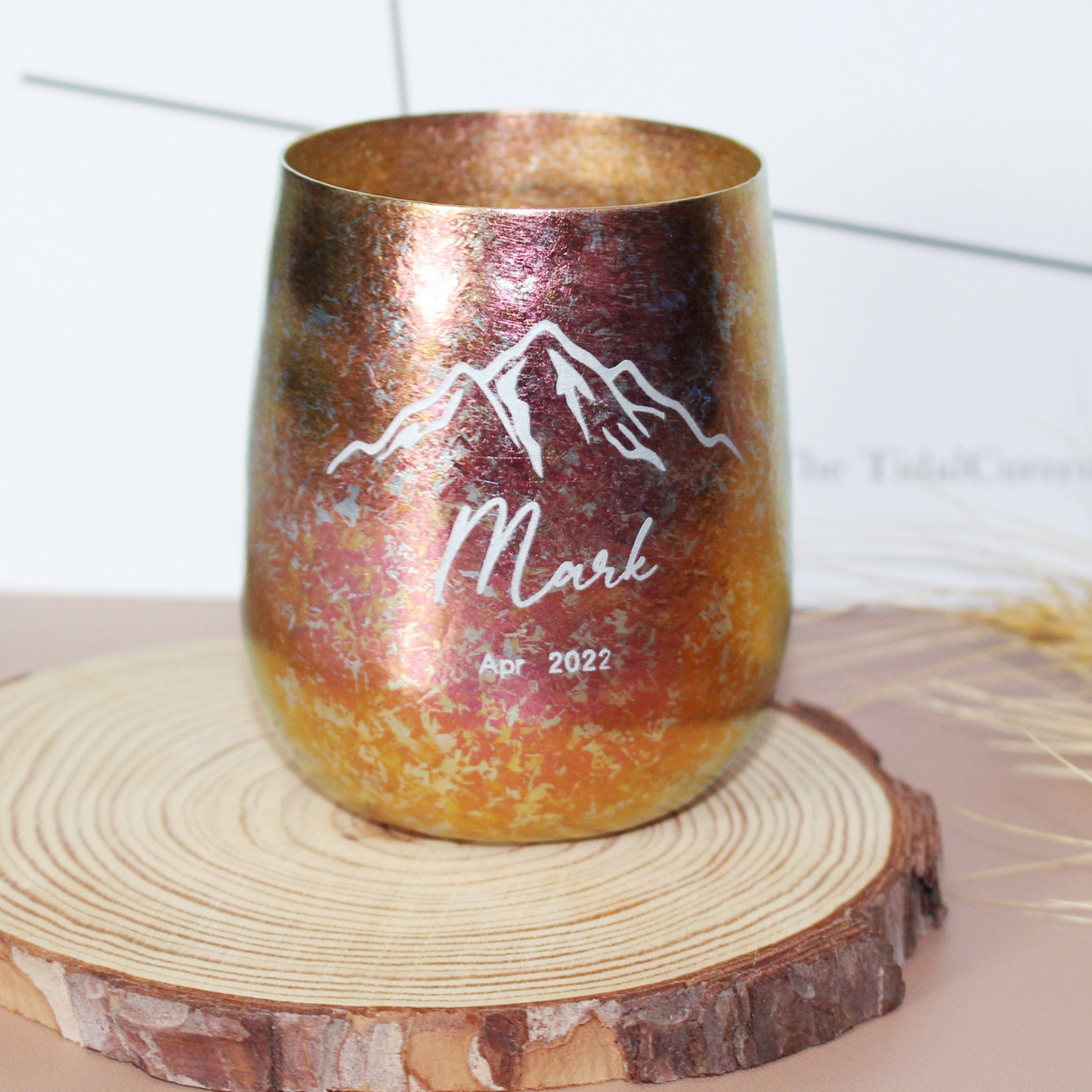 Pure Titanium Cup | 戶外便攜純鈦冰花水杯(雕刻) - Design Your Own Wine