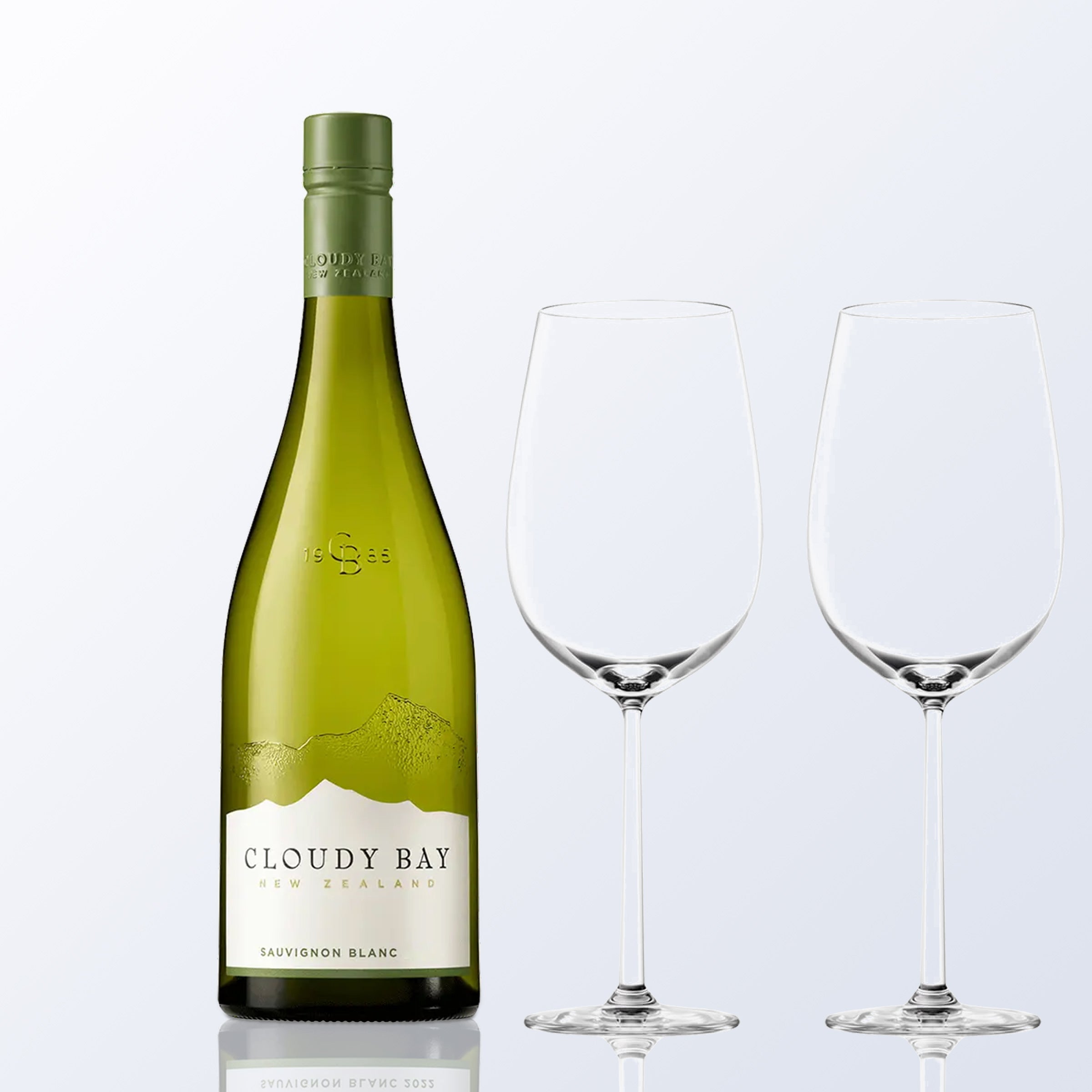 Cloudy Bay Sauvignon Blanc 2022& Bottega Wine Glasses Gift Set with Engraving |雲霧之灣白蘇維濃葡萄酒&Bottega酒杯套裝(含文字雕刻) - Design Your Own Wine