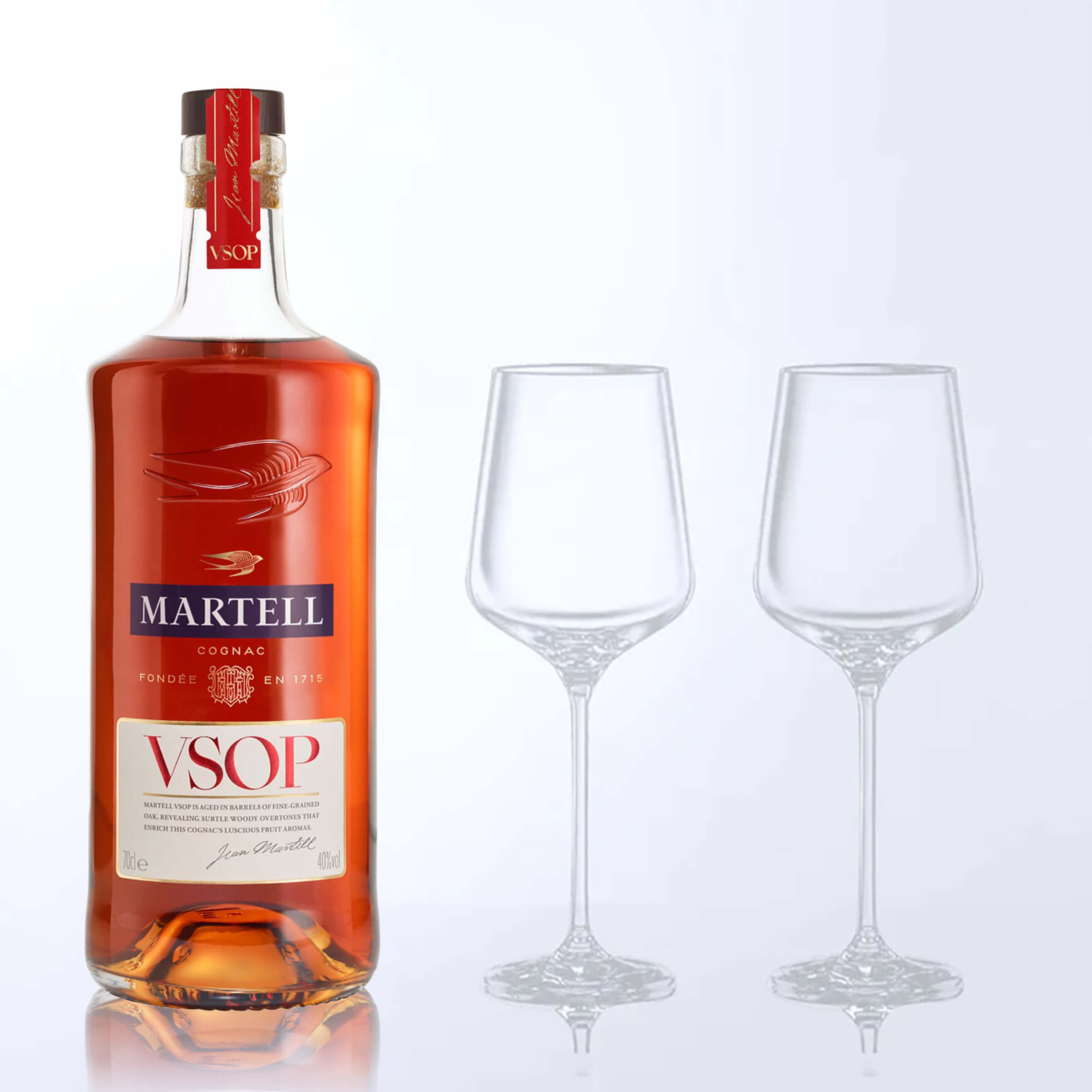 Martell VSOP & Bottega Crystal Glasses Gift Set with Engraving |馬爹利VSOP &Bottega水晶洋酒杯套裝(含文字人像雕刻) - Design Your Own Wine