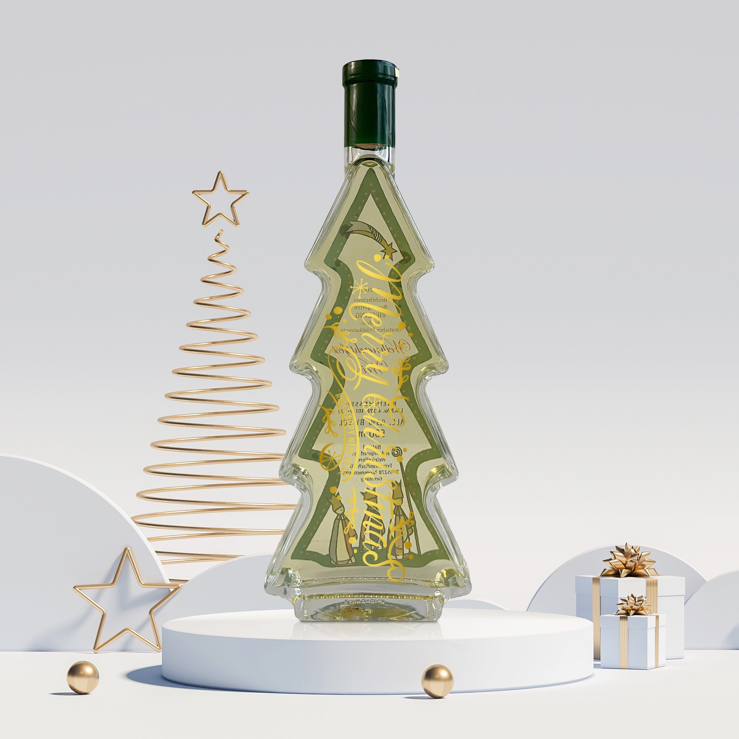 聖誕禮物|聖誕樹 起泡酒 (文字雕刻)客製化禮物 聖誕禮物 - Design Your Own Wine