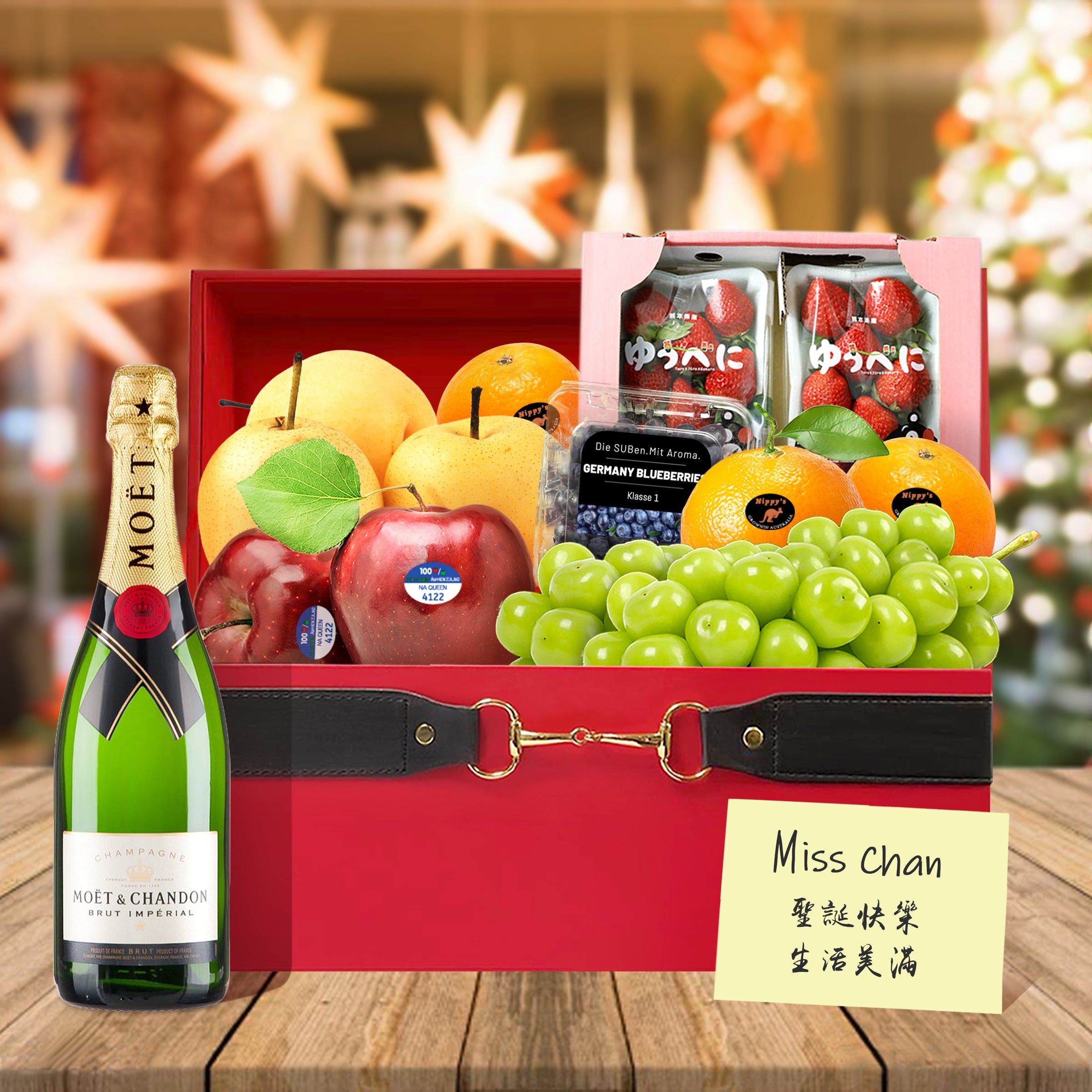 [Christmas Exclusive Fruit Hamper] Champagne & Fruit Hamper Thank You Gift for Clients | Business & Corporate Gift | Christmas Gift