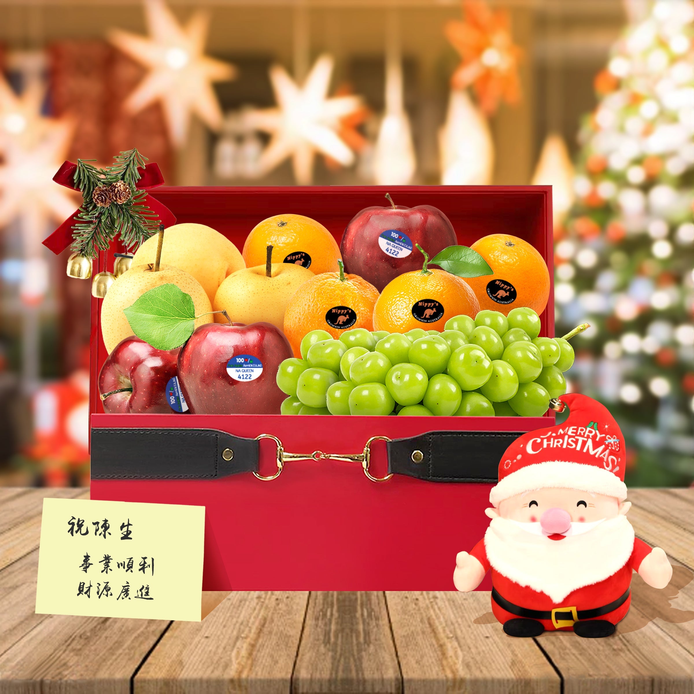 [Christmas Exclusive Fruit Hamper] Christmas Fruit Hamper | Elegant Gift Basket | Perfect Gift for Relatives and Friends | Ideal for Elders