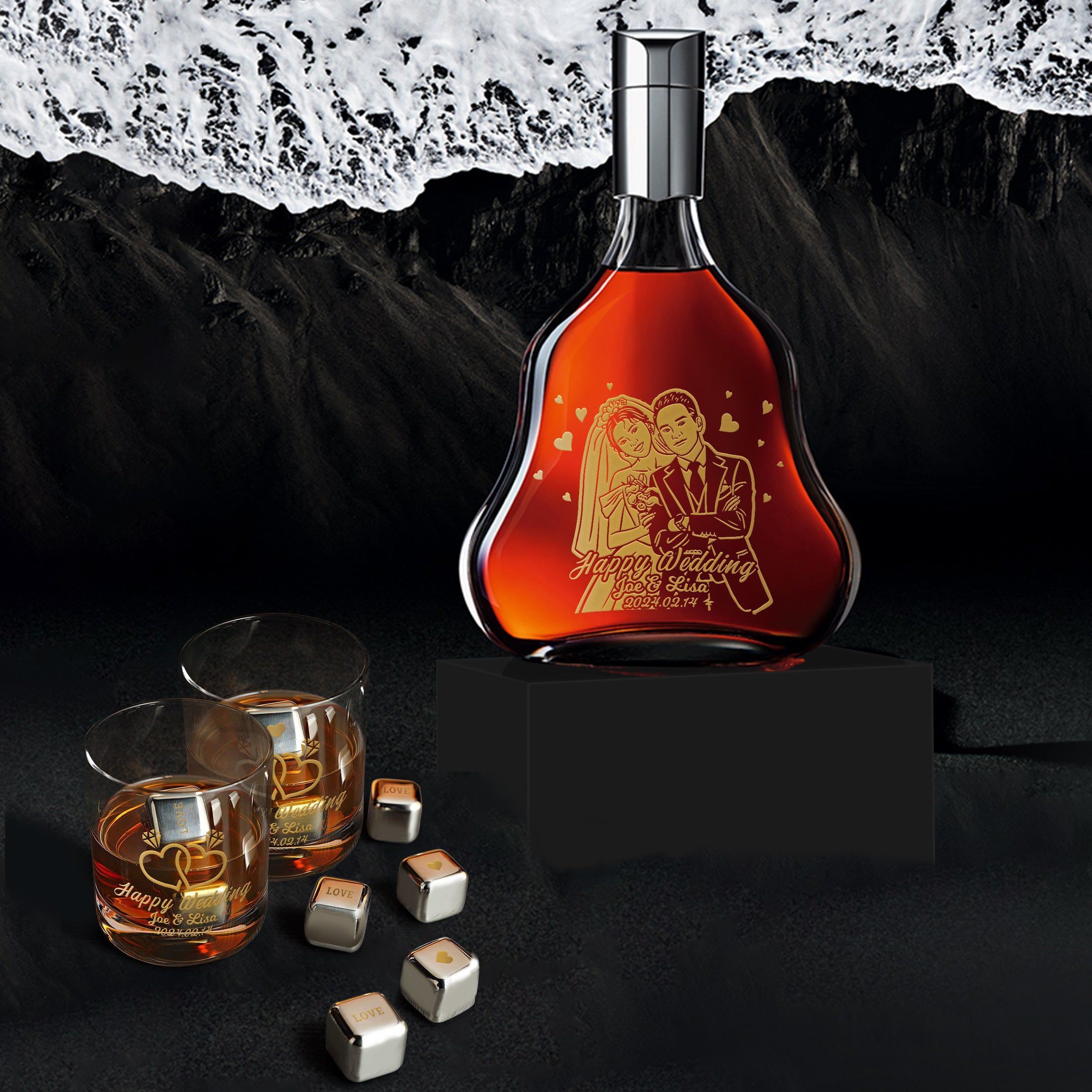 Hennessy Engraved brandy gifts Customized Gifts Birthday Gifts Blessing Gifts Celebration Gifts (Essentials for Gifting)