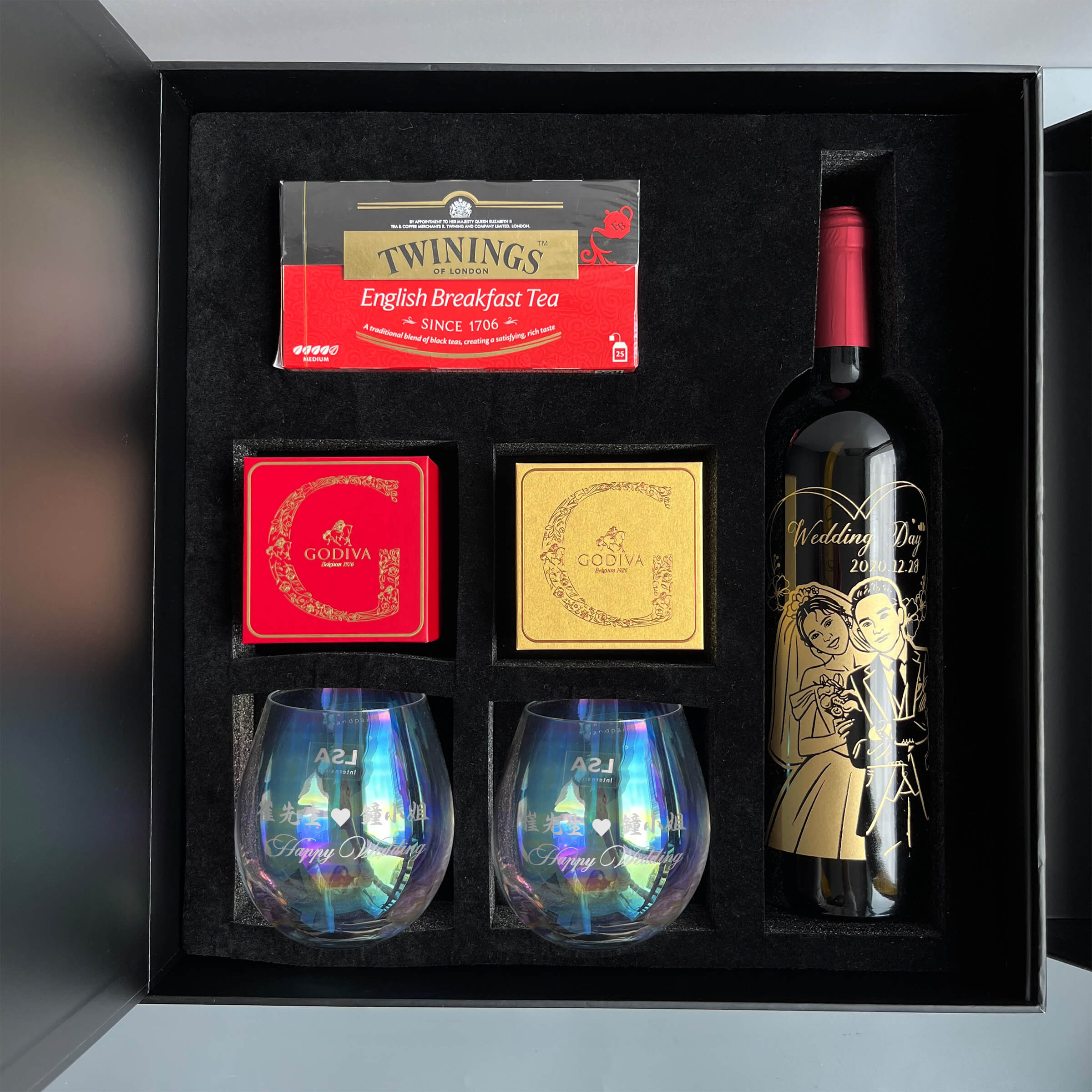 Gift Sets| Customized portrait carving gift (wedding gift) gift set is a great gift for giving