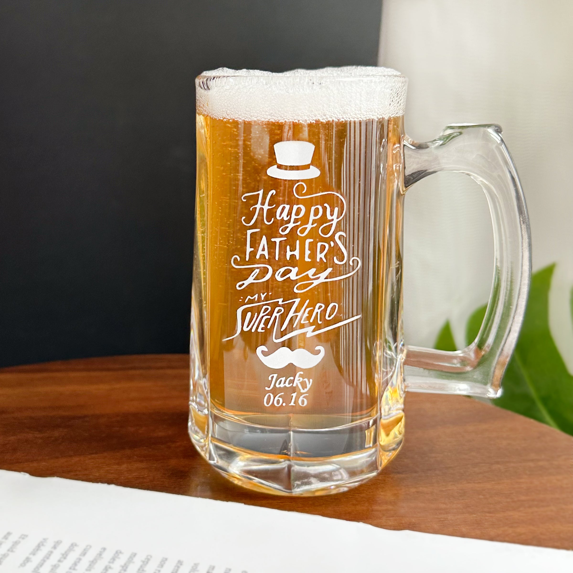 Father's Day gift box丨Beer mug, customized text engraving, creative gift, Father's Day gift for dad