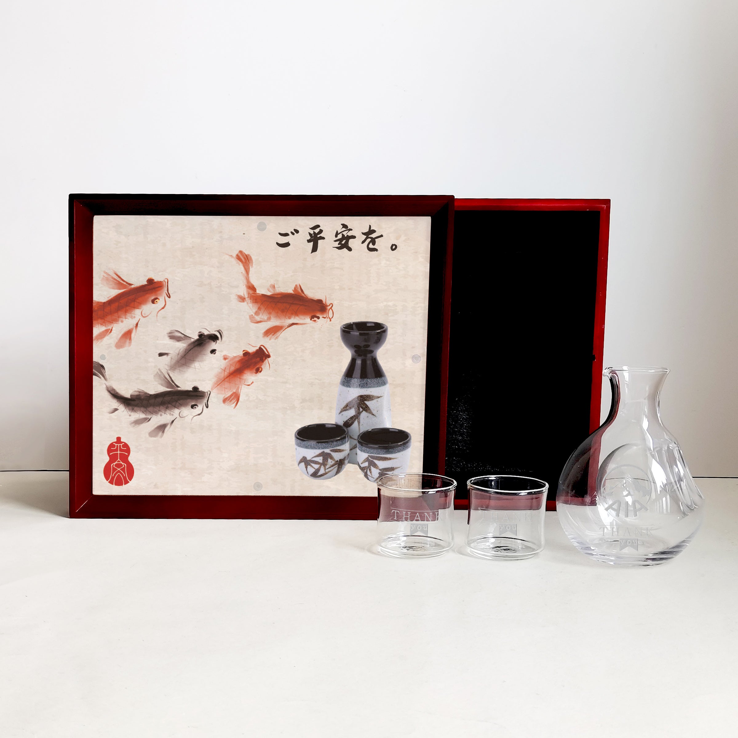 Sake Glass Gift Set|Japanese Ceramic Sake Cup Set Corporate Gifts