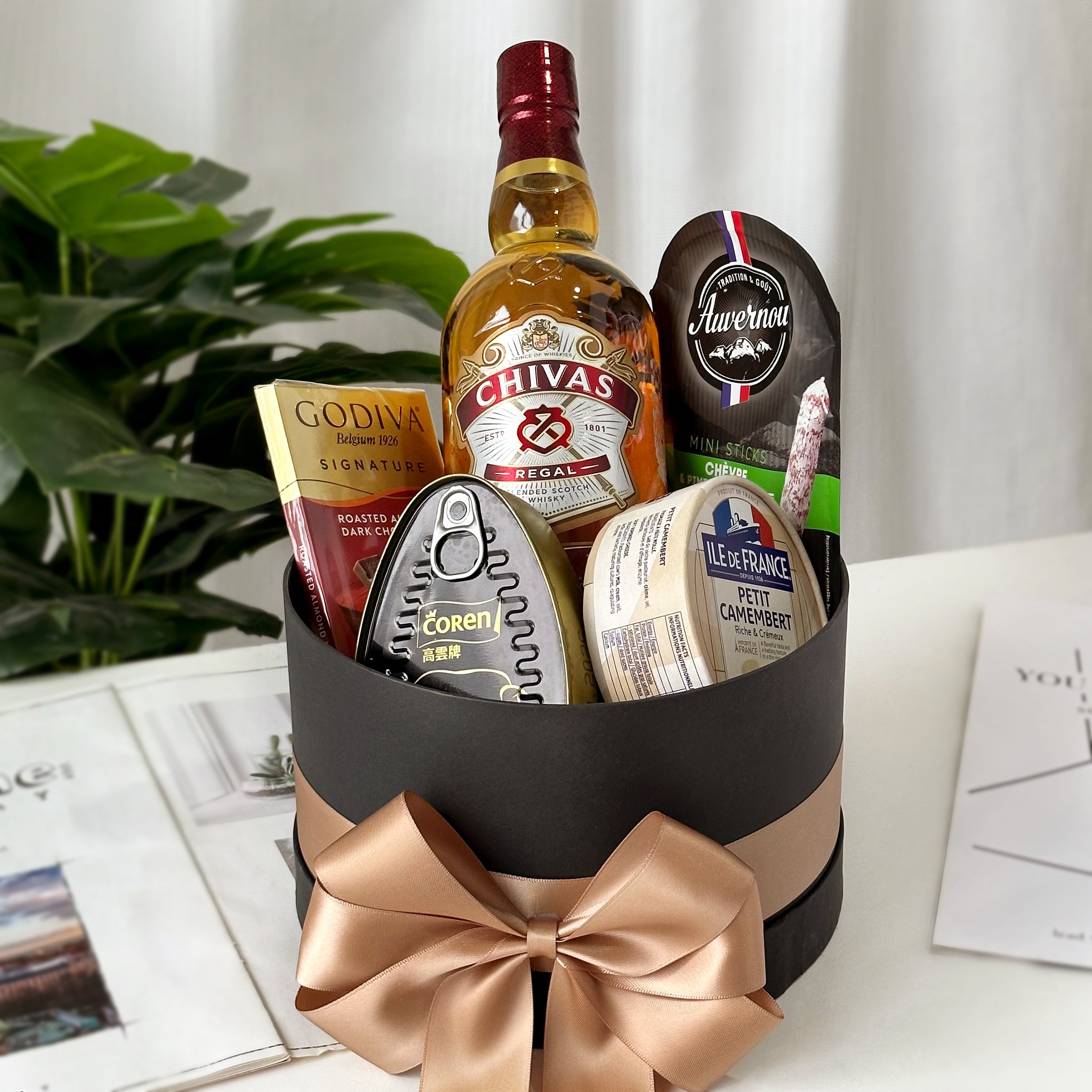 Father's Day Gift Box丨Engraved Wine Gift Basket Engraved Gift Customized Gift (Must-have for Gifting) Whiskey Gift Gift for Dad