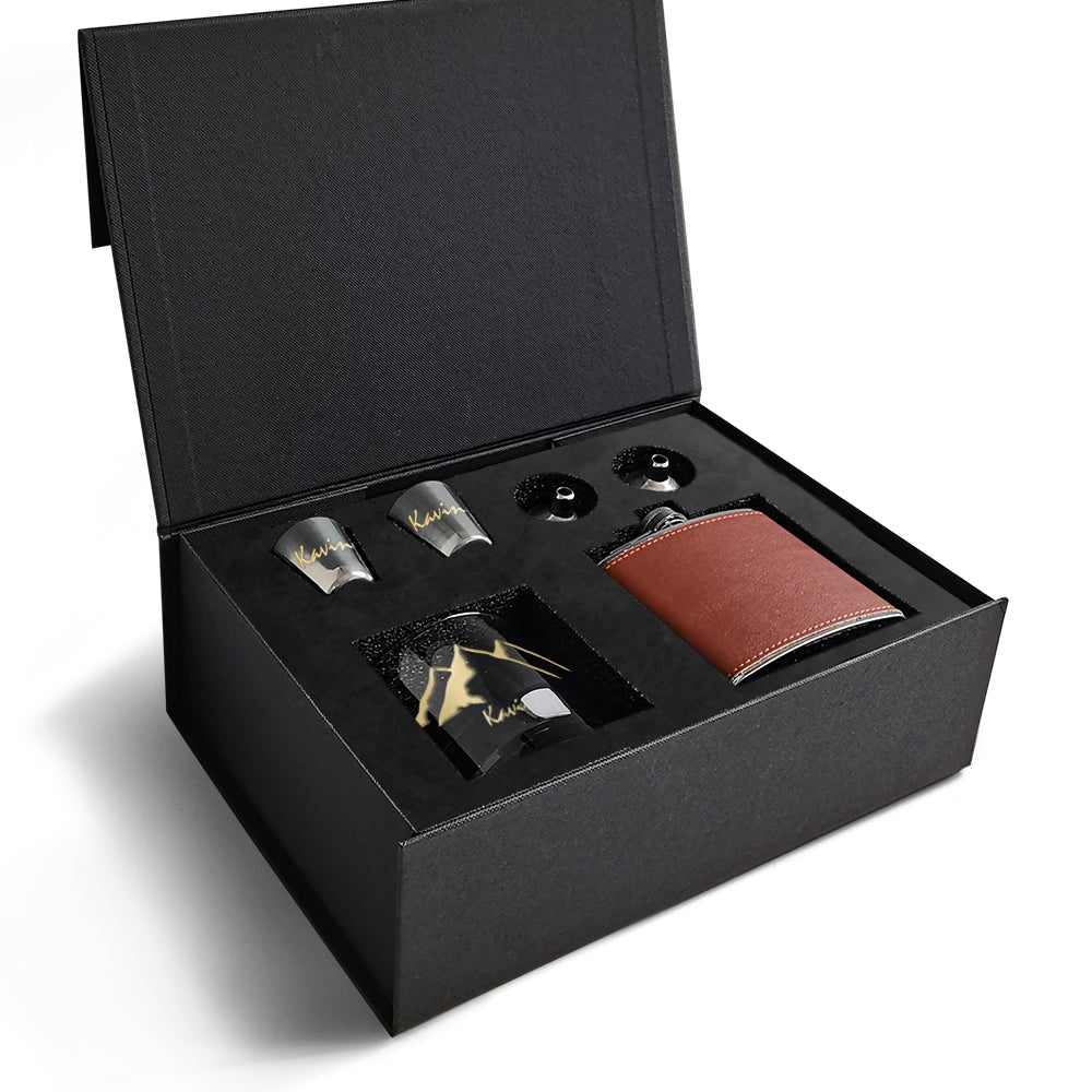 Portable wine bottle set丨Customized gift for boyfriend, birthday gift set, engraved gift