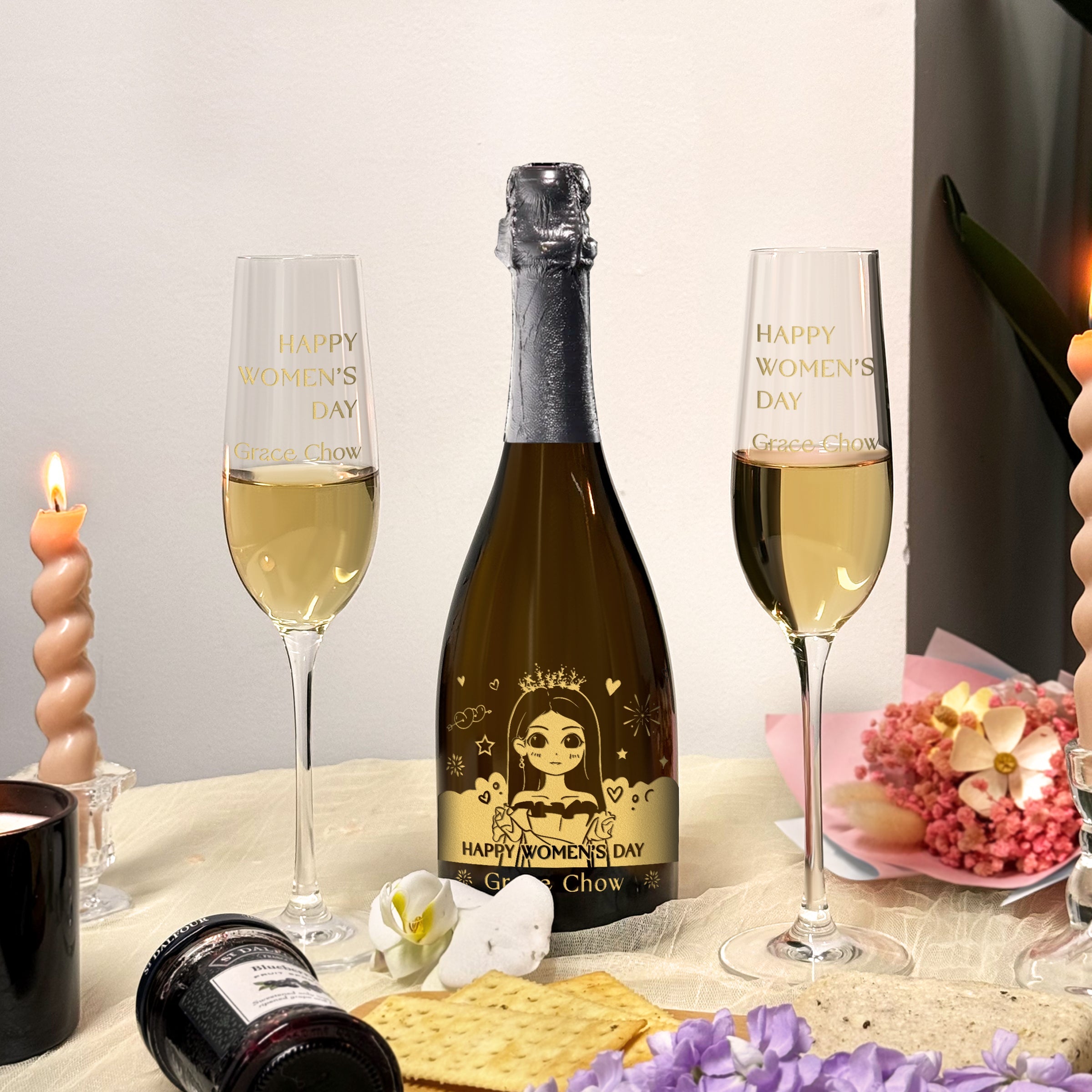 International Women's Day Customized Gift Recommendation | Dom Pérignon Vintage 2013 Portrait Gift Box | Romantic Gift for Wife | Anniversary Surprise DY05-64