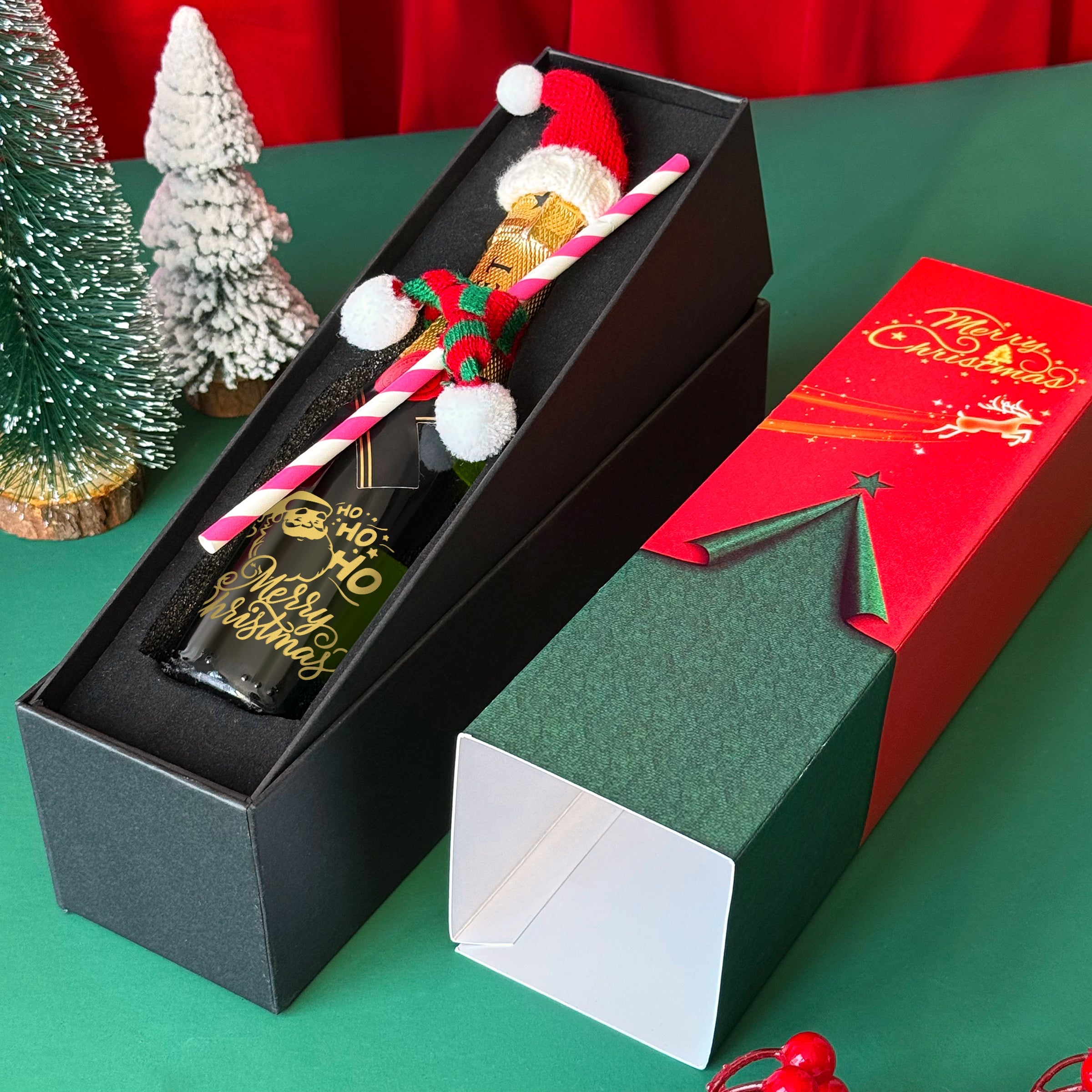 Christmas Engraved Gift | Mini Moët & Chandon (In-Stock, No Customization) | Special Customization for Holiday Gift Exchange | Gift for Friends and Couples | Christmas Gift