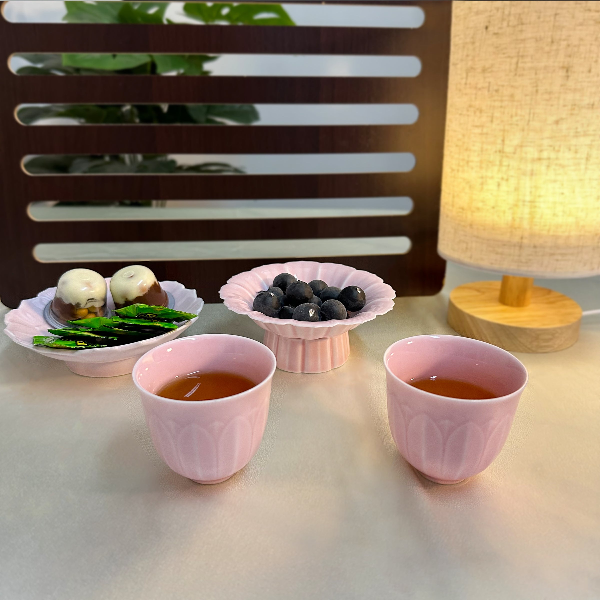 Mother's Day Gift丨Pink Tea Set Drainage Plate Fruit Plate Gift Box Practical Home Gift Box Girly Fresh Gift for Mom and Wife