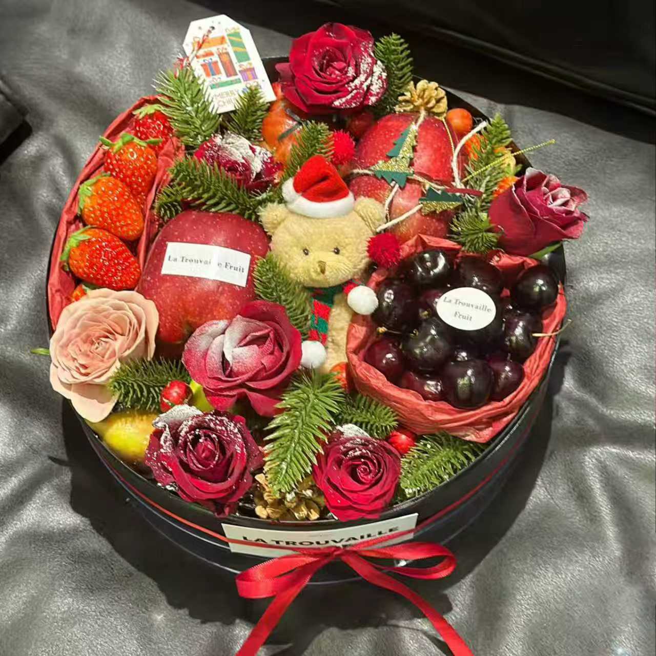 Christmas Hamper|聖誕果籃 聖誕花籃 聖誕禮籃 生果籃 花籃 情侶送禮 送朋友 - Design Your Own Wine