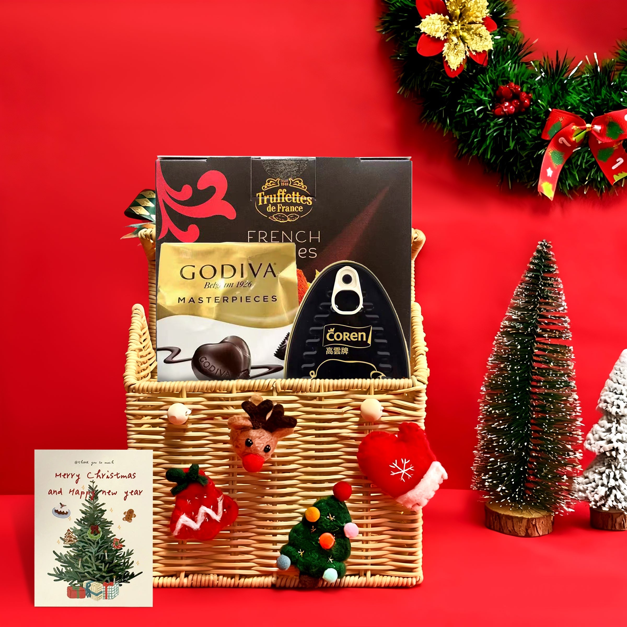 Christmas Food Hamper Christmas Food Cane Basket | Christmas Gift For Friends