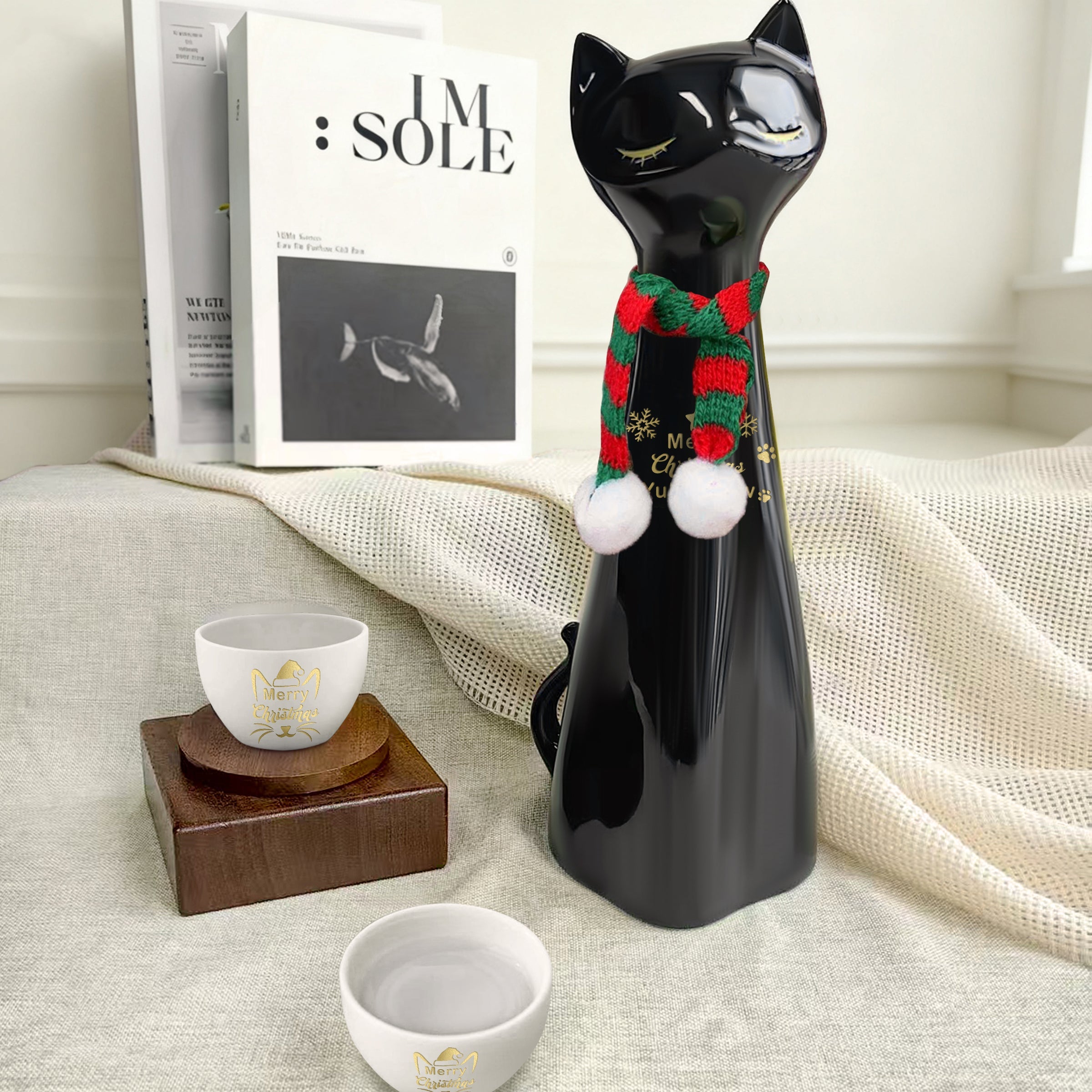 Christmas Gift Set Chiyokotobuki Cat Junmai Ginjo 720ml Customized Lovely Gift Set