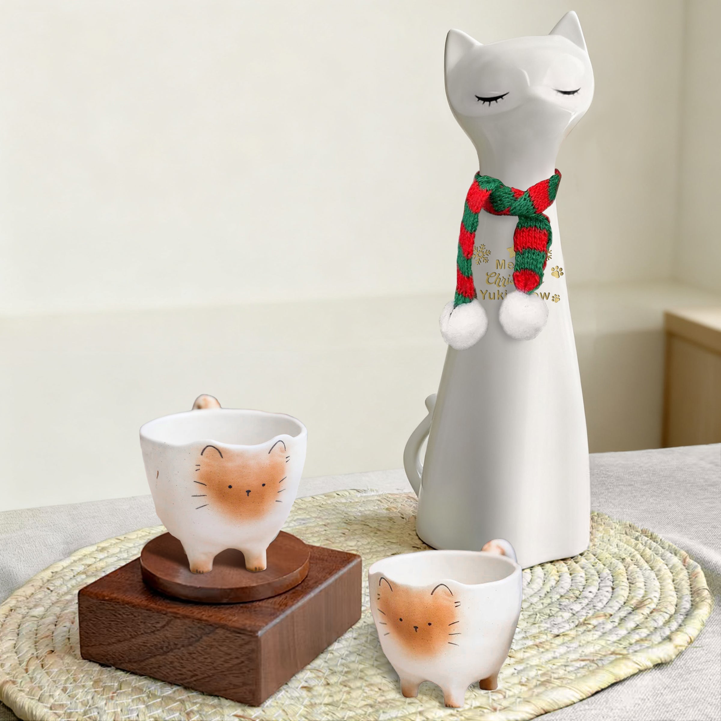 Christmas Gift Set Chiyokotobuki Cat Junmai Ginjo 720ml Customized Lovely Gift Set