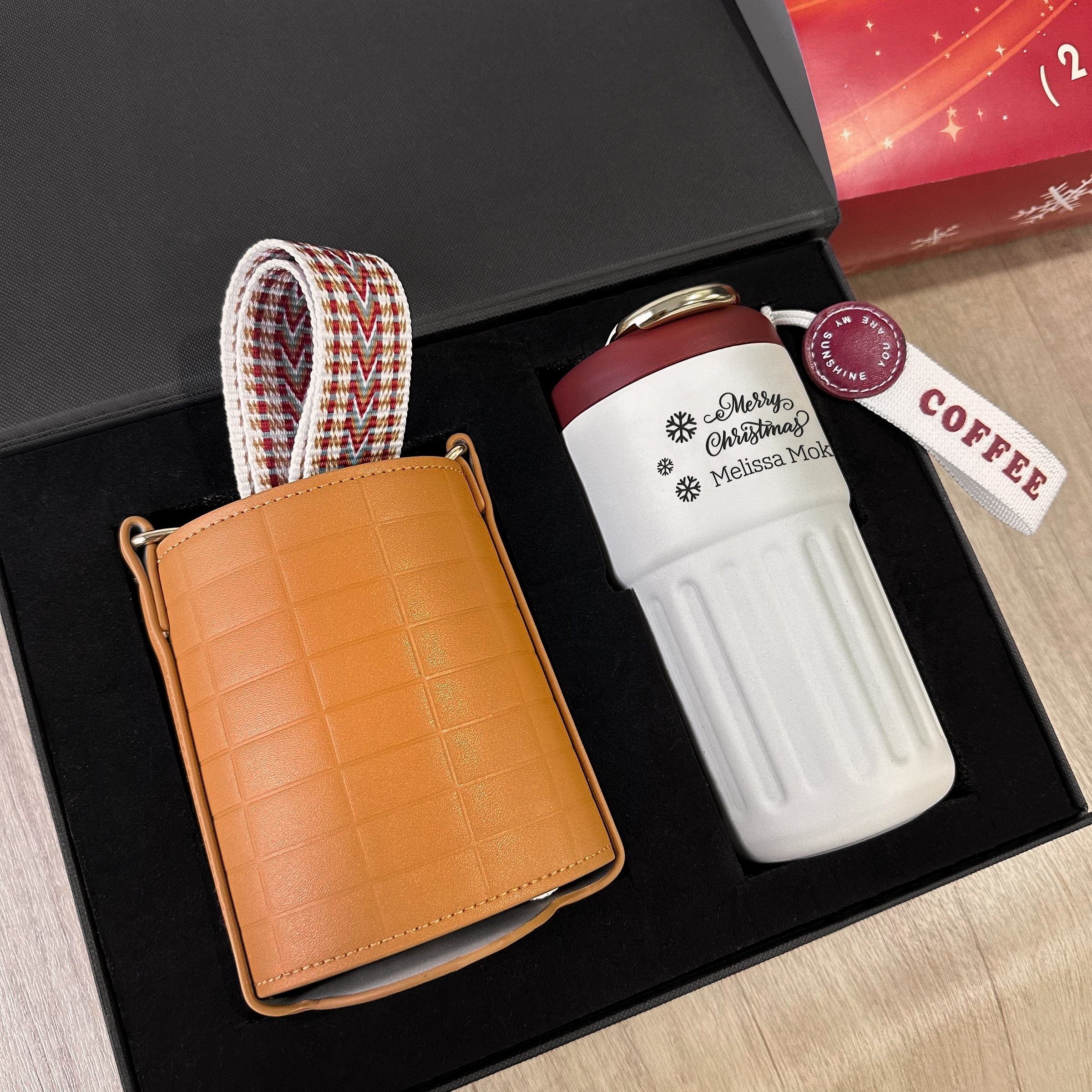 【24H Fast Shipping】Christmas Thermos Cup Set  Custom Portrait & Text Engraving DY05-55