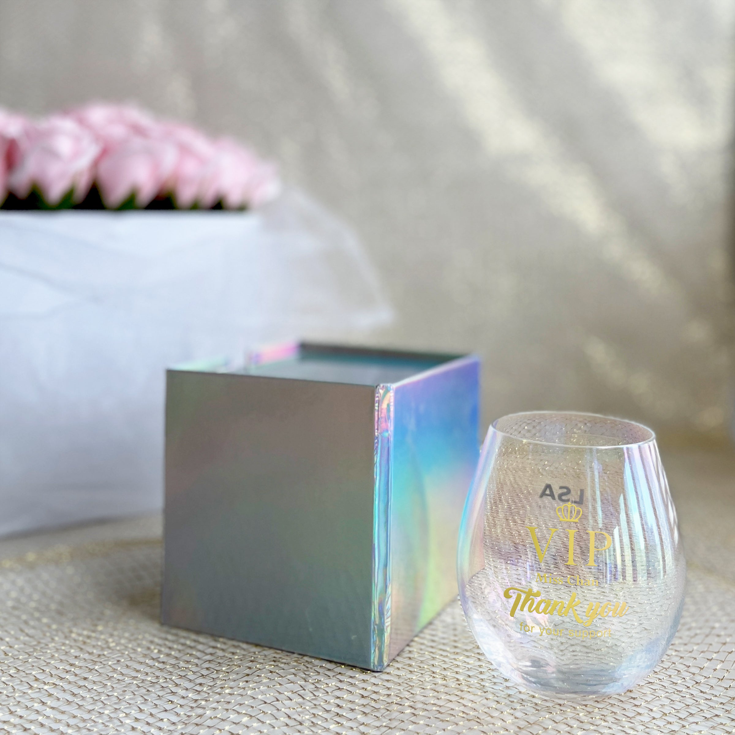 LSA Glasses Engraved Gift VIP Gift Thank You Gift Colorful Whiskey Water Glass